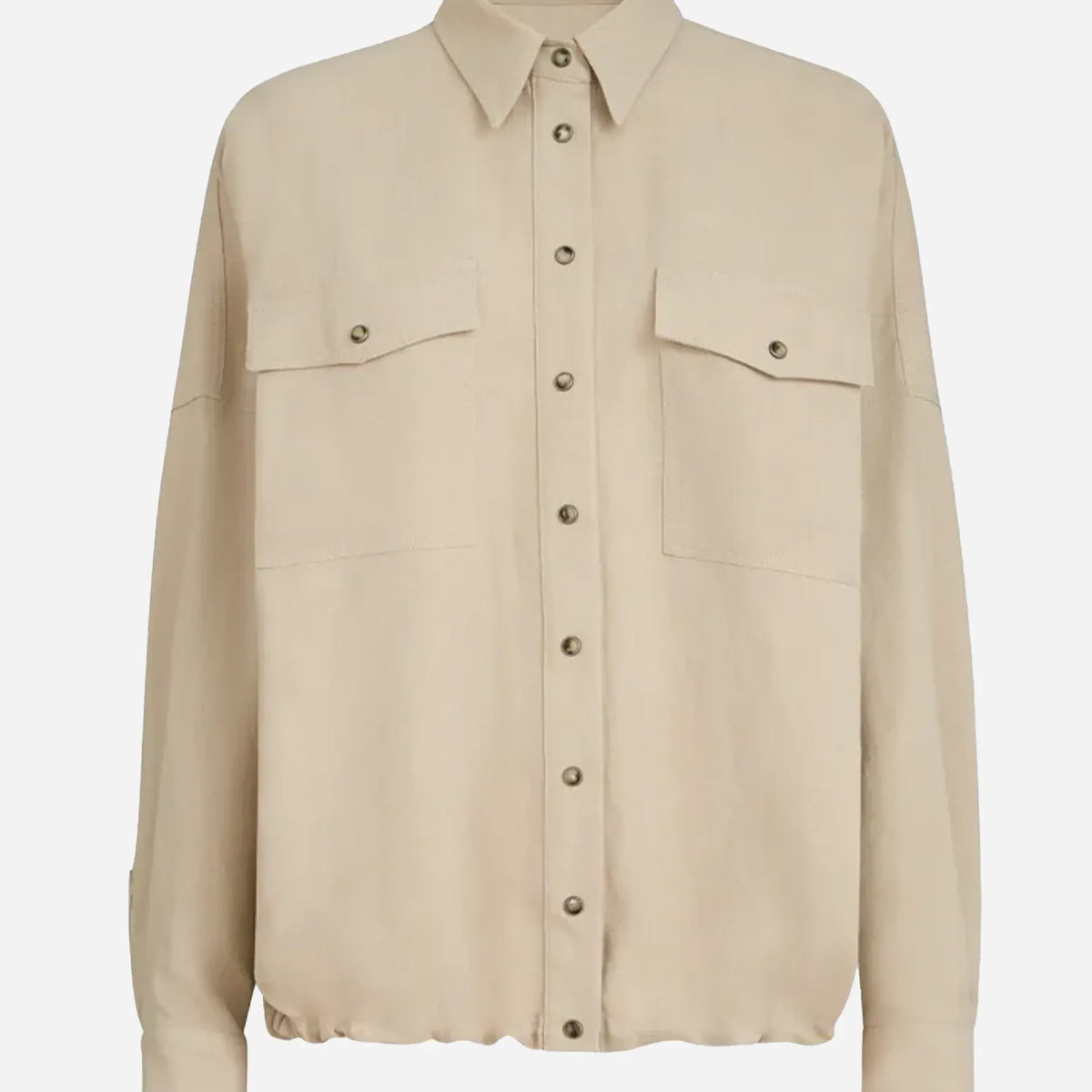 Brunello Cucinelli Linen-Blend Fluid Twill Shirt | Sendegaro CN
