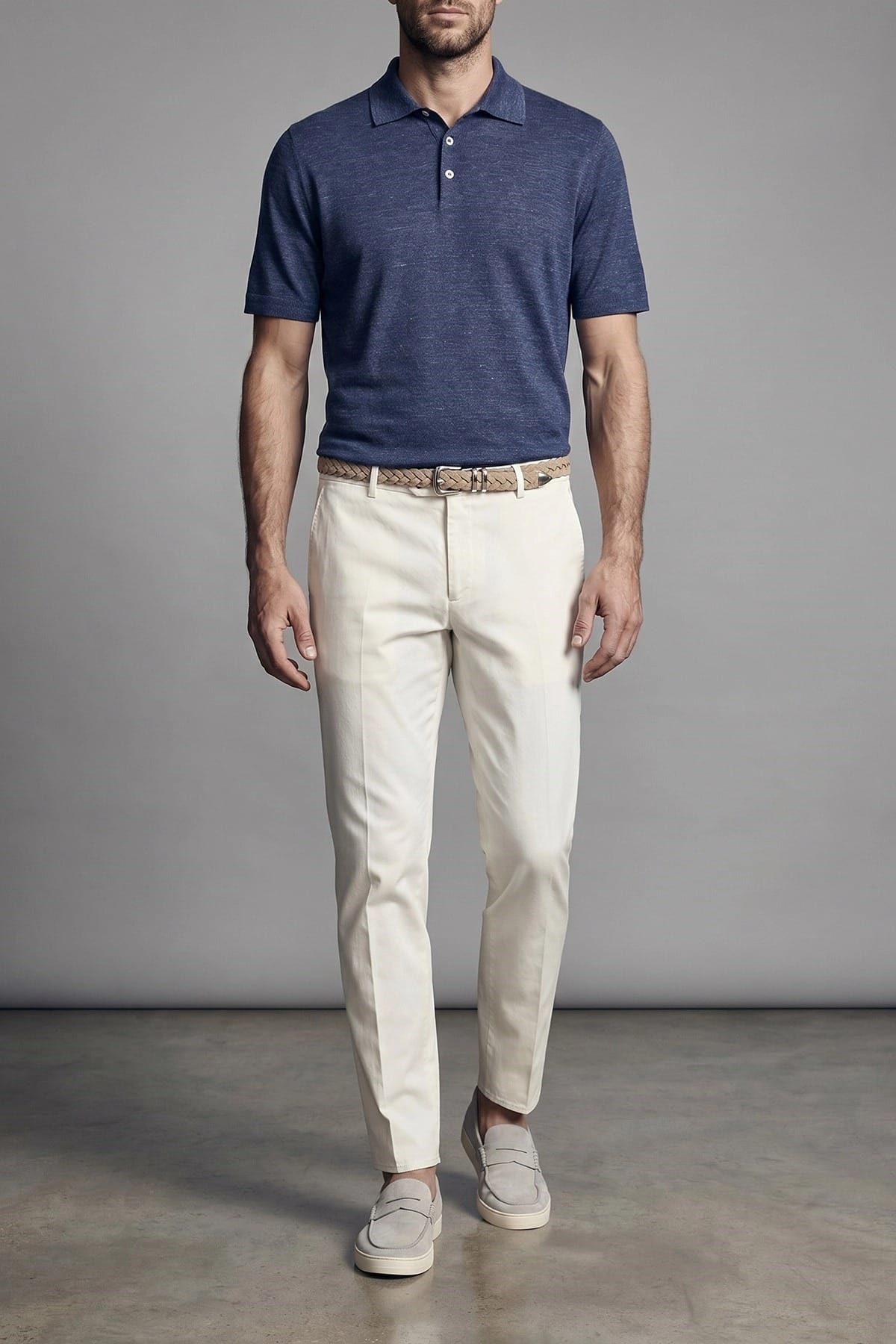 Brunello Cucinelli Linen Cotton Polo Shirt - alternate view