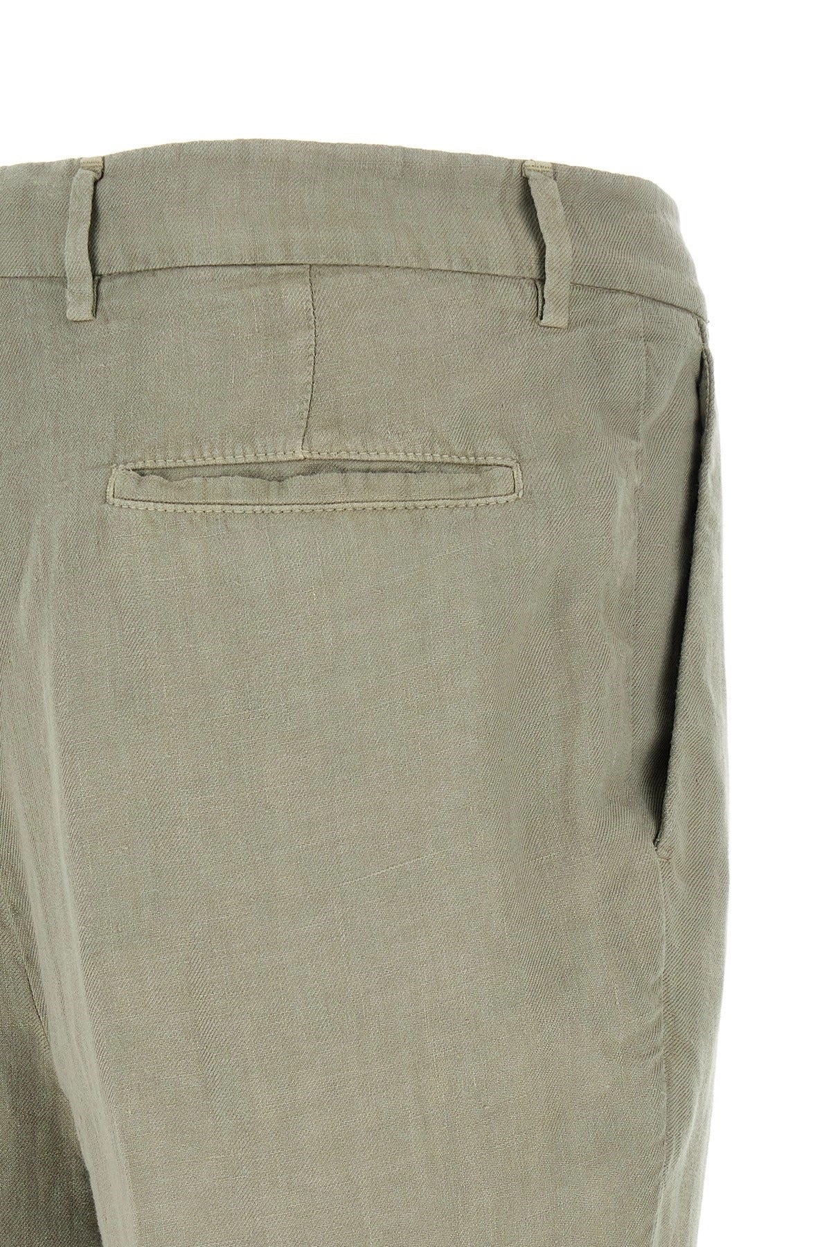Pantaloni in gabardine di lino Brunello Cucinelli