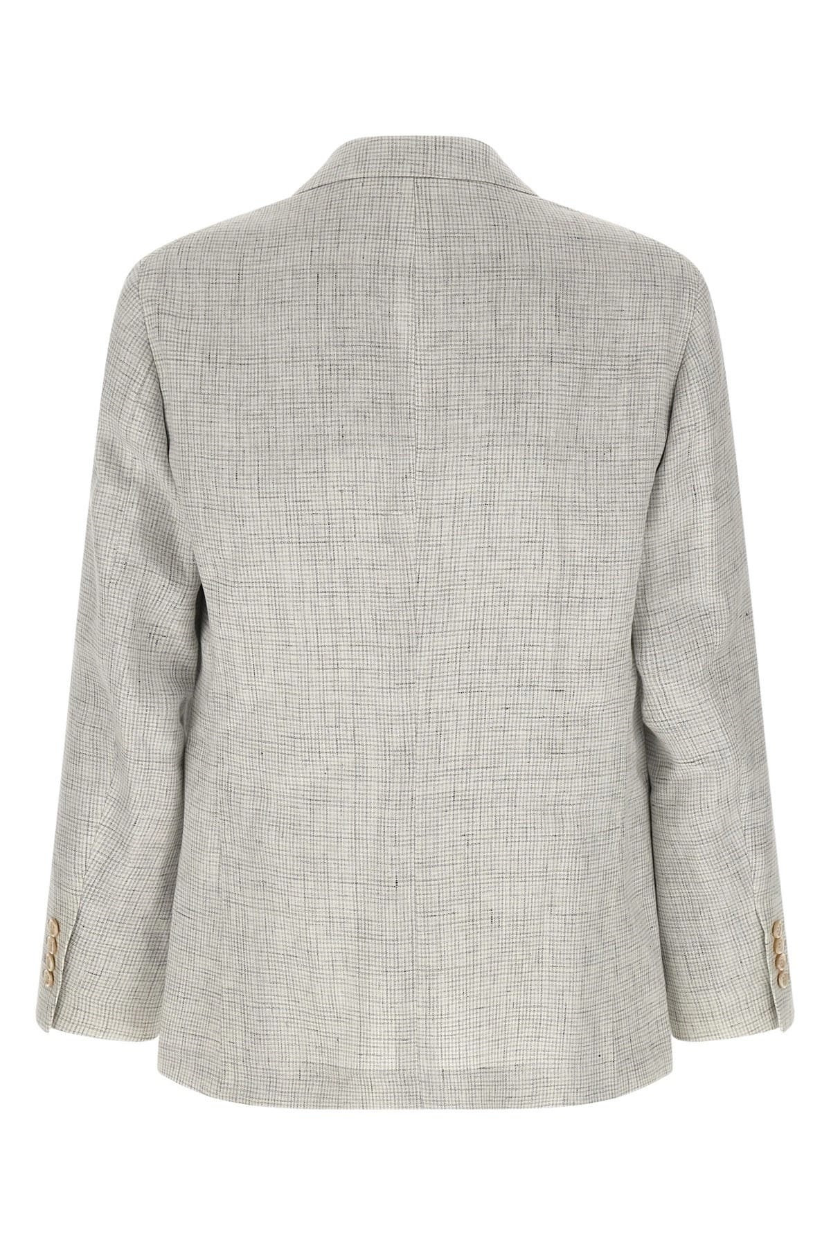Brunello Cucinelli Blazer en lin travaillé - alternate view