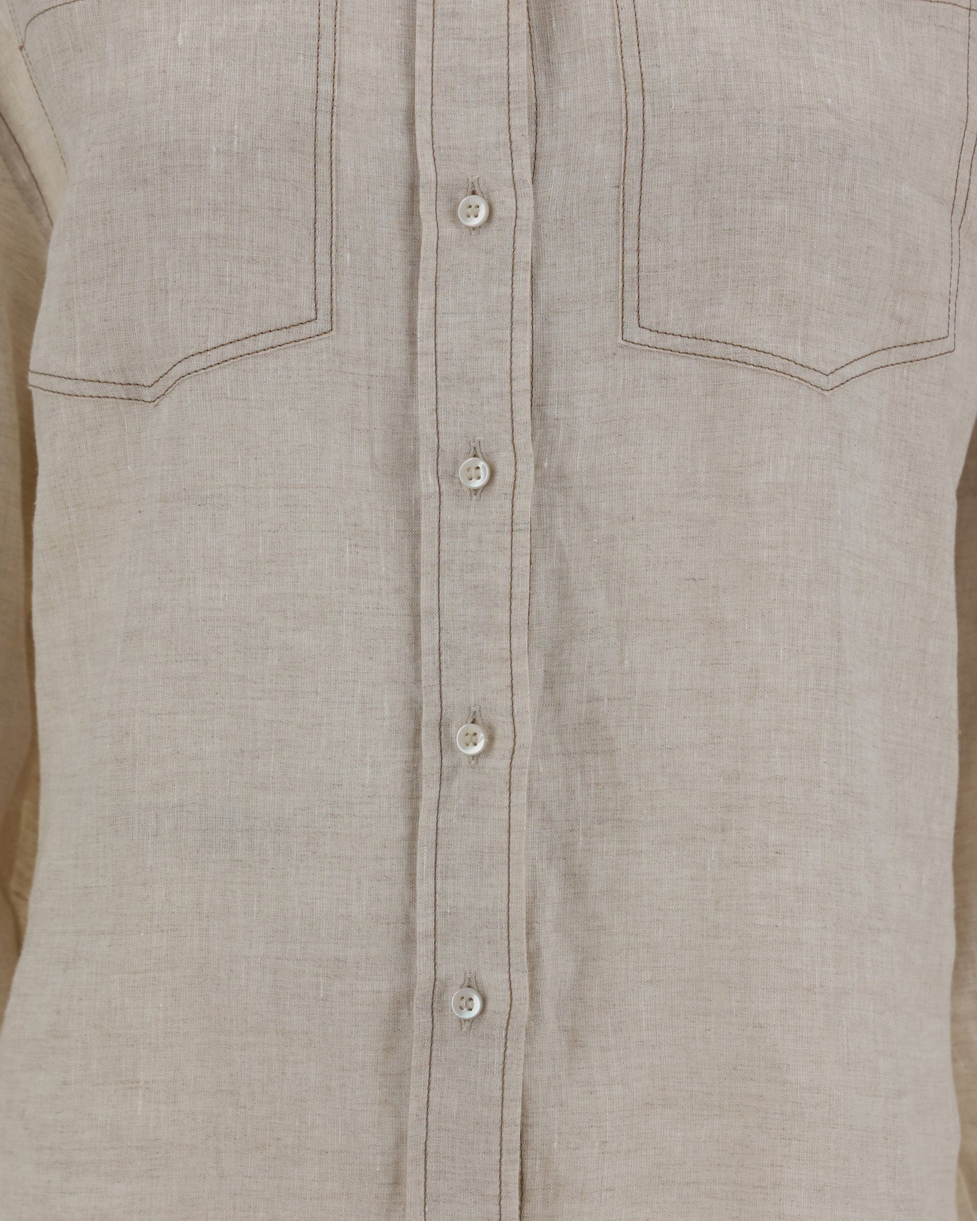 Brunello Cucinelli Brunello Cucinelli Linen Shirt With Patch Pockets