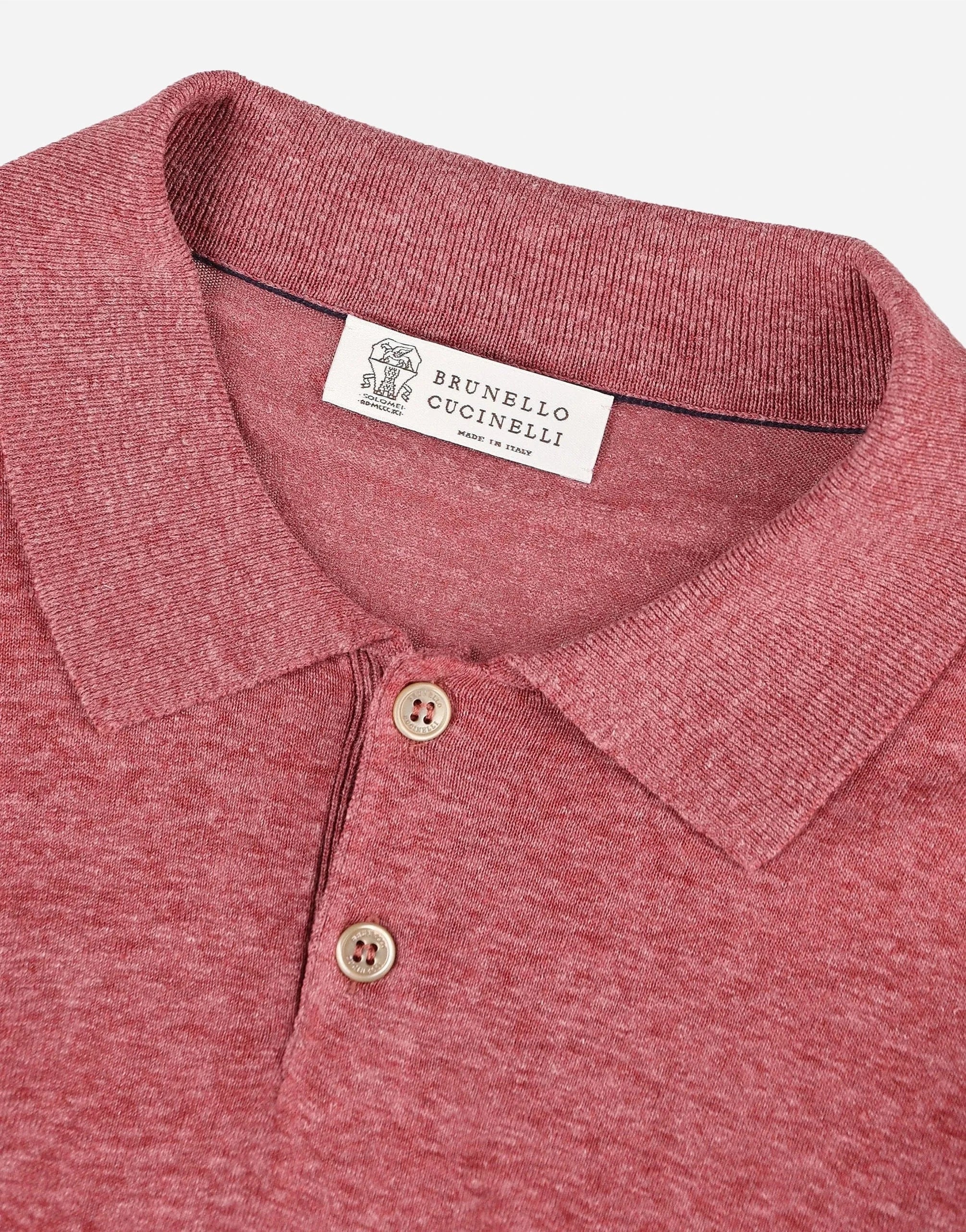 Brunello Cucinelli Linen-Silk Blend Short-Sleeve Polo