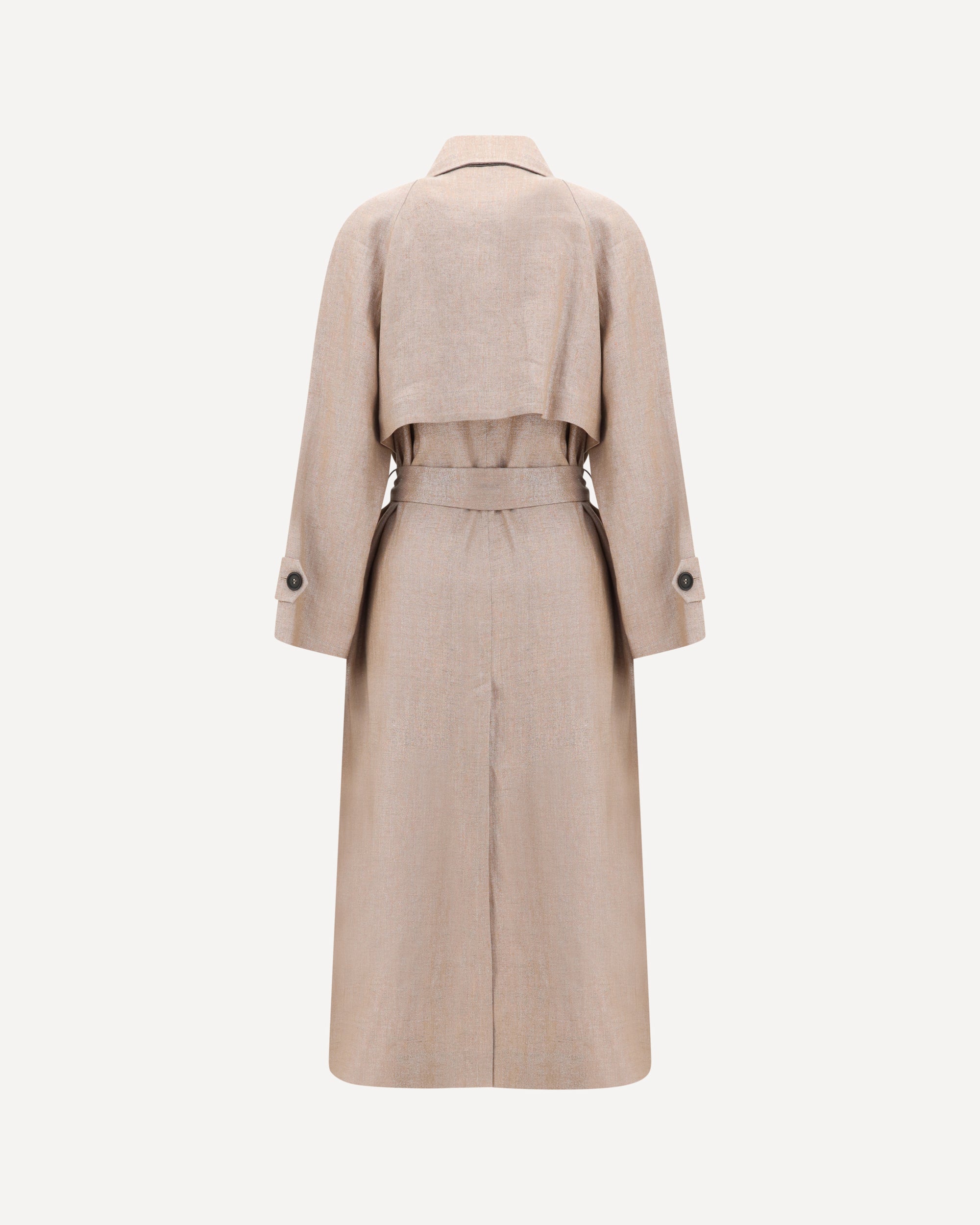 Brunello Cucinelli Leinen-Trenchcoat mit Lurex - alternate view