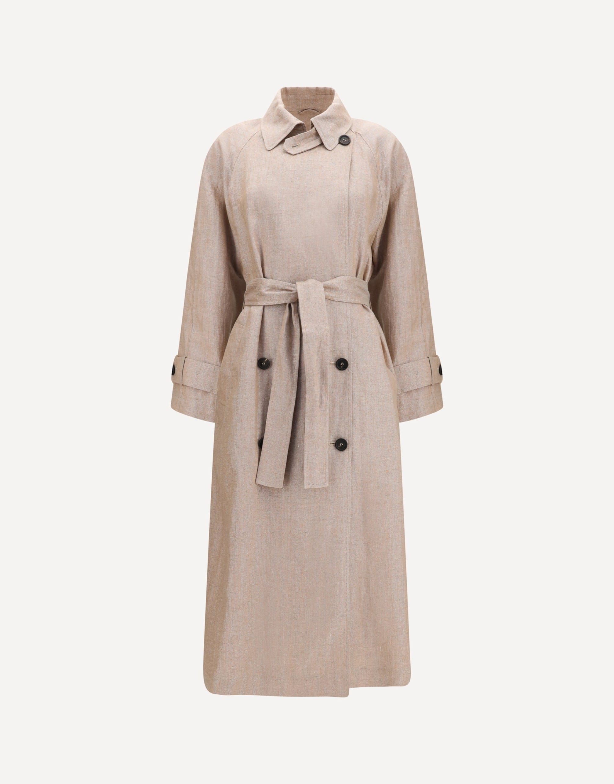 Brunello Cucinelli Brunello Cucinelli Linen Trench Coat With Lurex