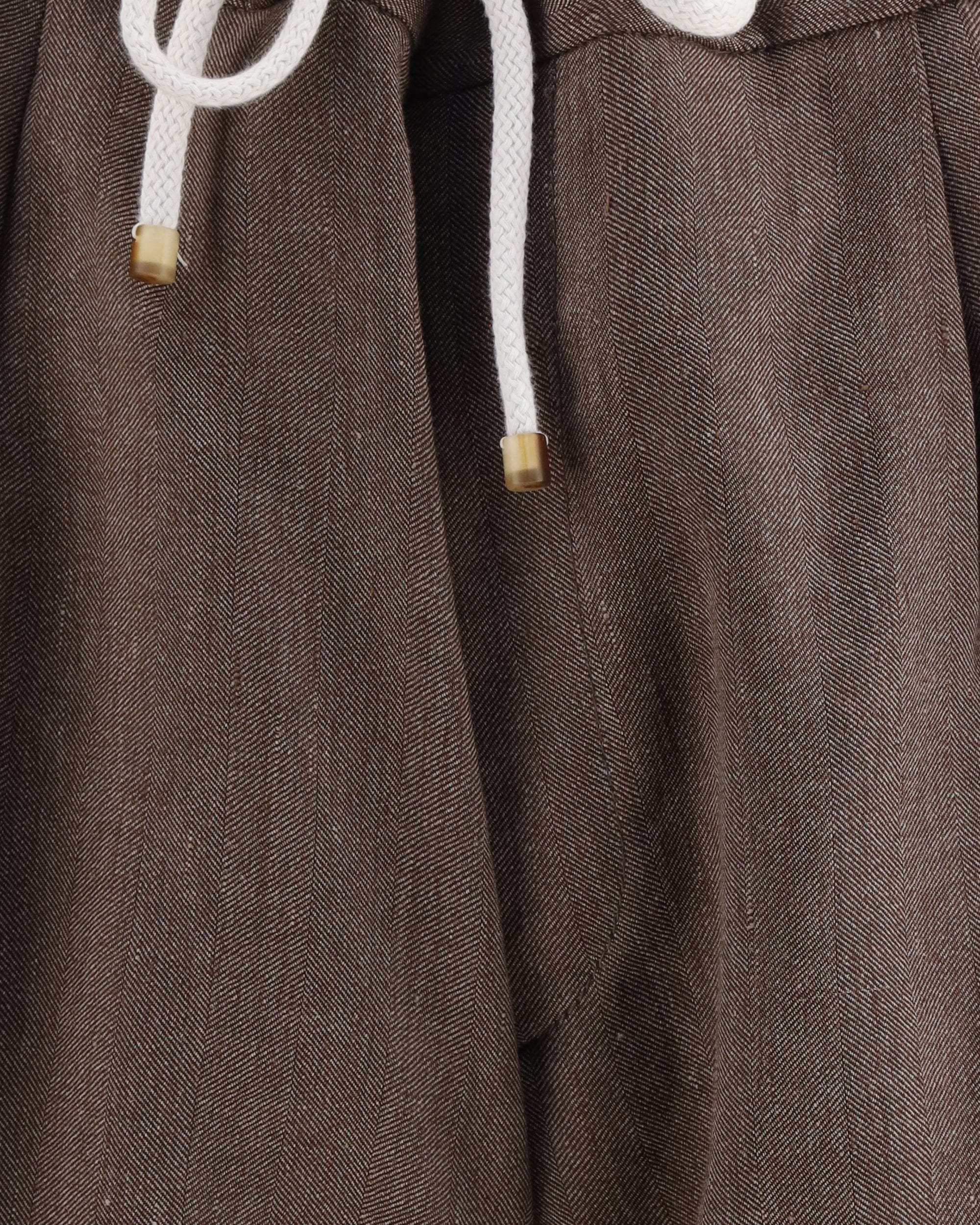 Brunello Cucinelli Brunello Cucinelli Linen Virgin Wool Chevron Bermuda Shorts