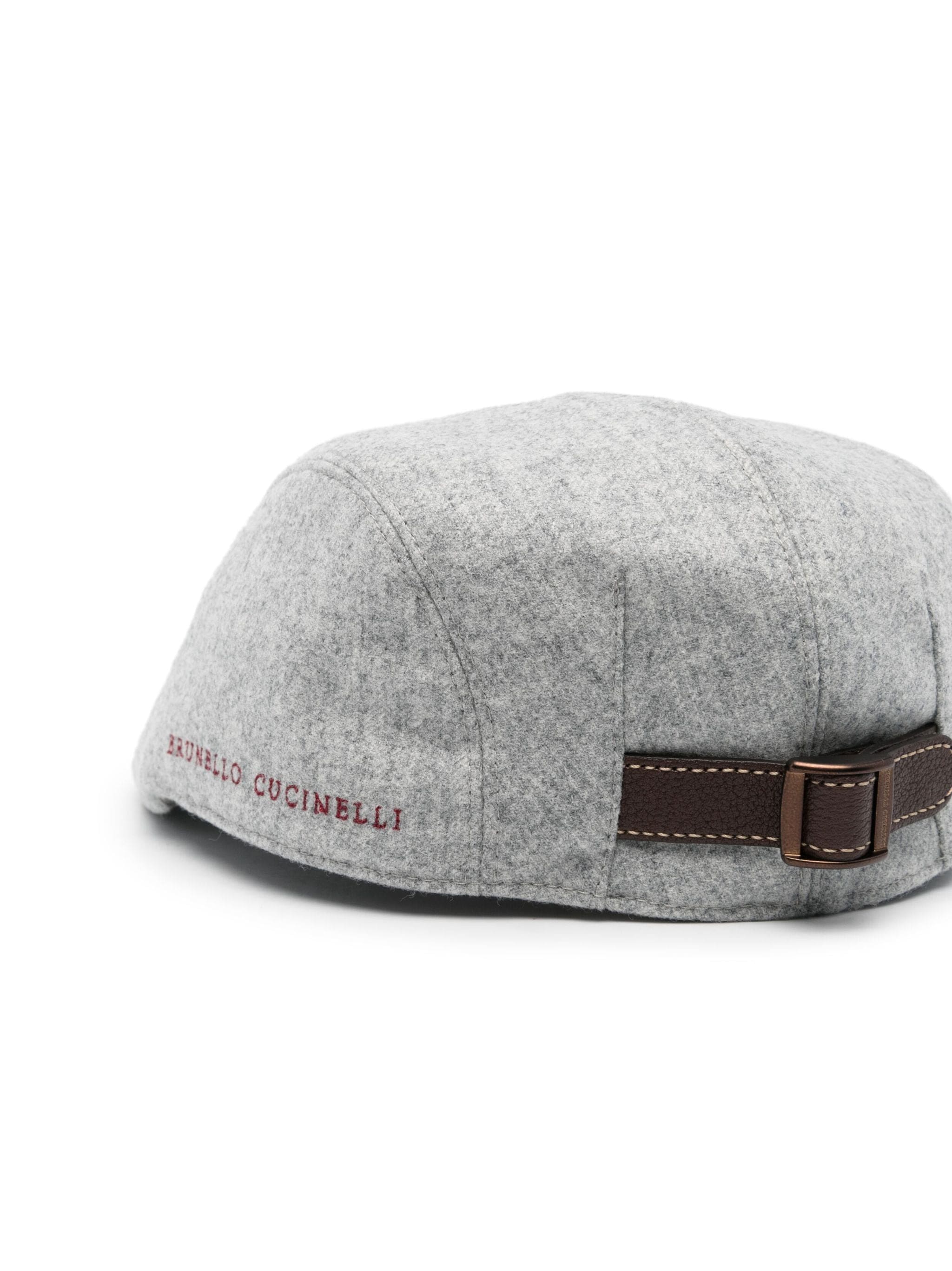 Brunello Cucinelli Logo-Bmbroidered Wool Beret