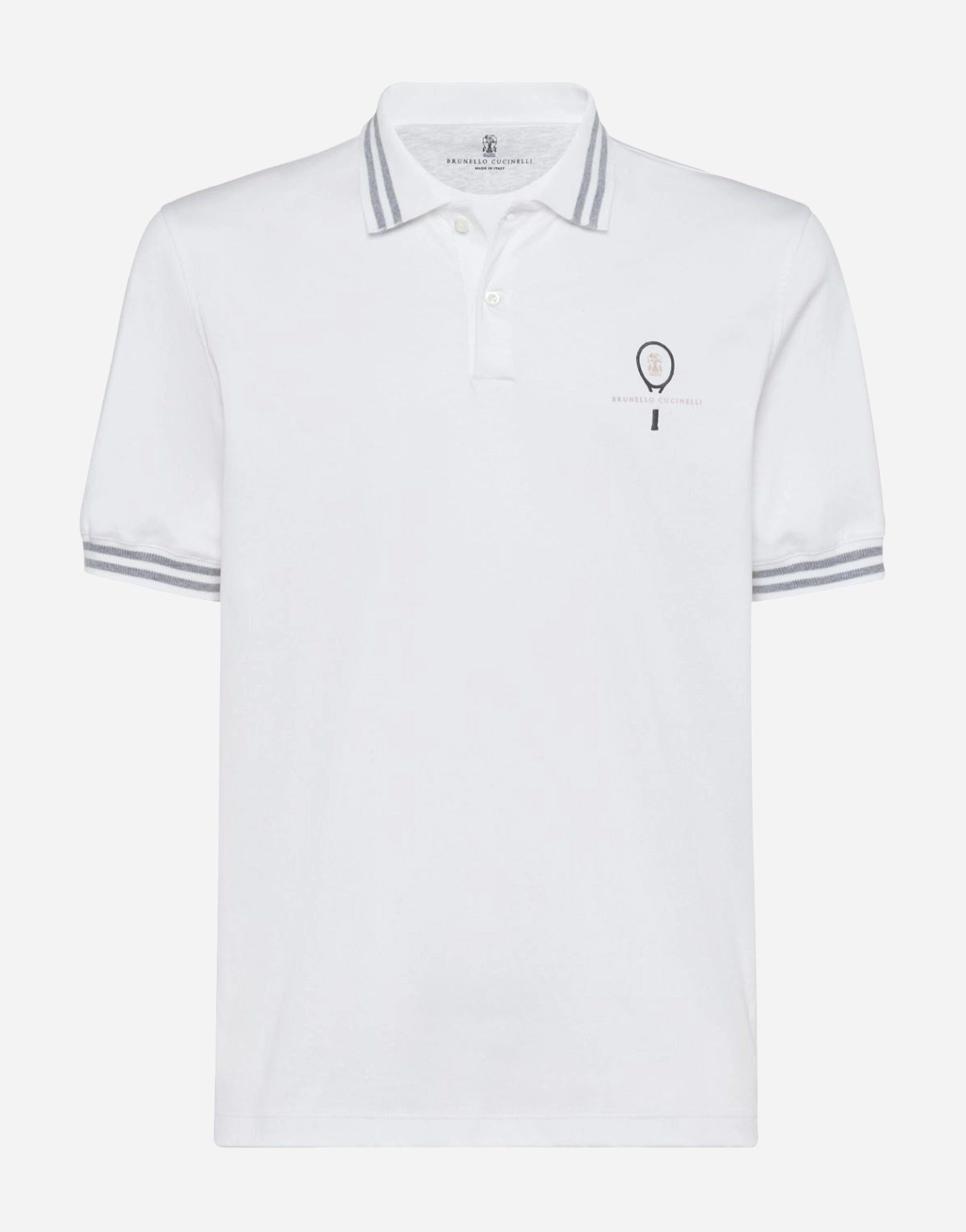 Brunello Cucinelli Logo-Embroidered Cotton Polo Shirt