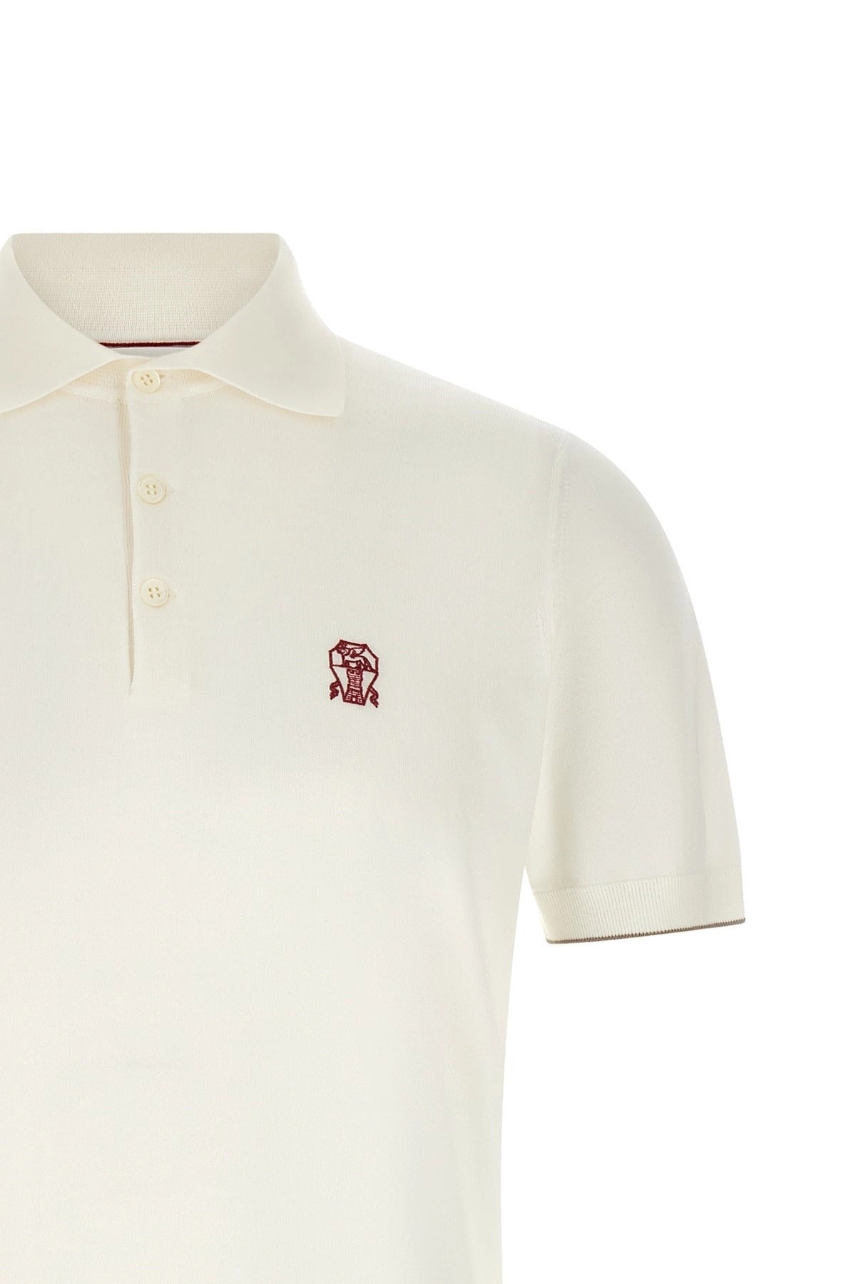 Brunello Cucinelli Logo Embroidery Polo Shirt