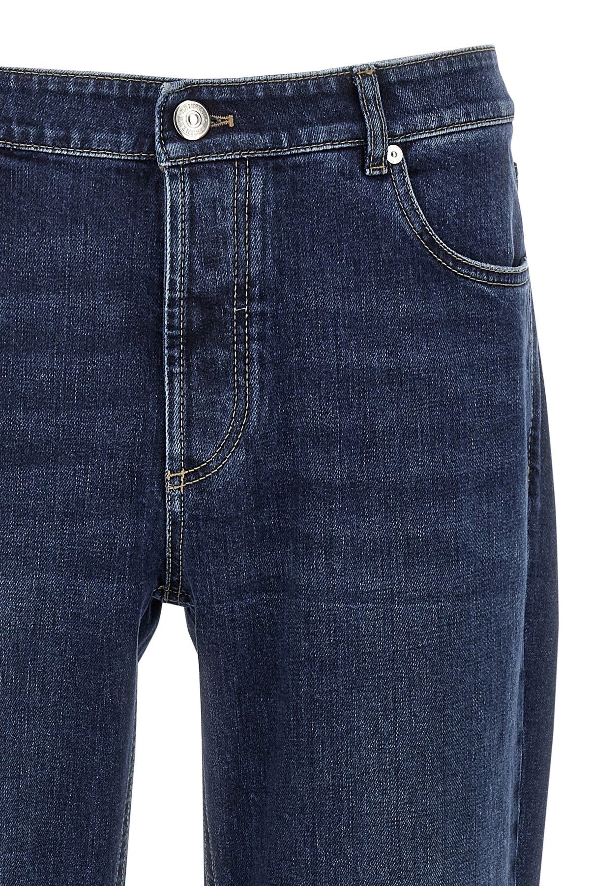 Brunello Cucinelli 로고 자수 스트레치 진