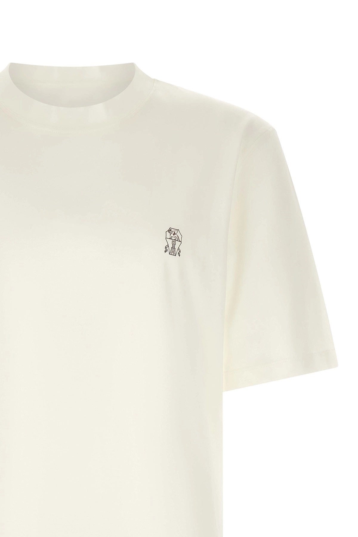 【美品】ブルネロクチネリ BRUNELLO CUCINELLI ロゴ刺繍シャツ Brunello Cucinelli ロゴ刺繍Tシャツ | Sendegaro JP