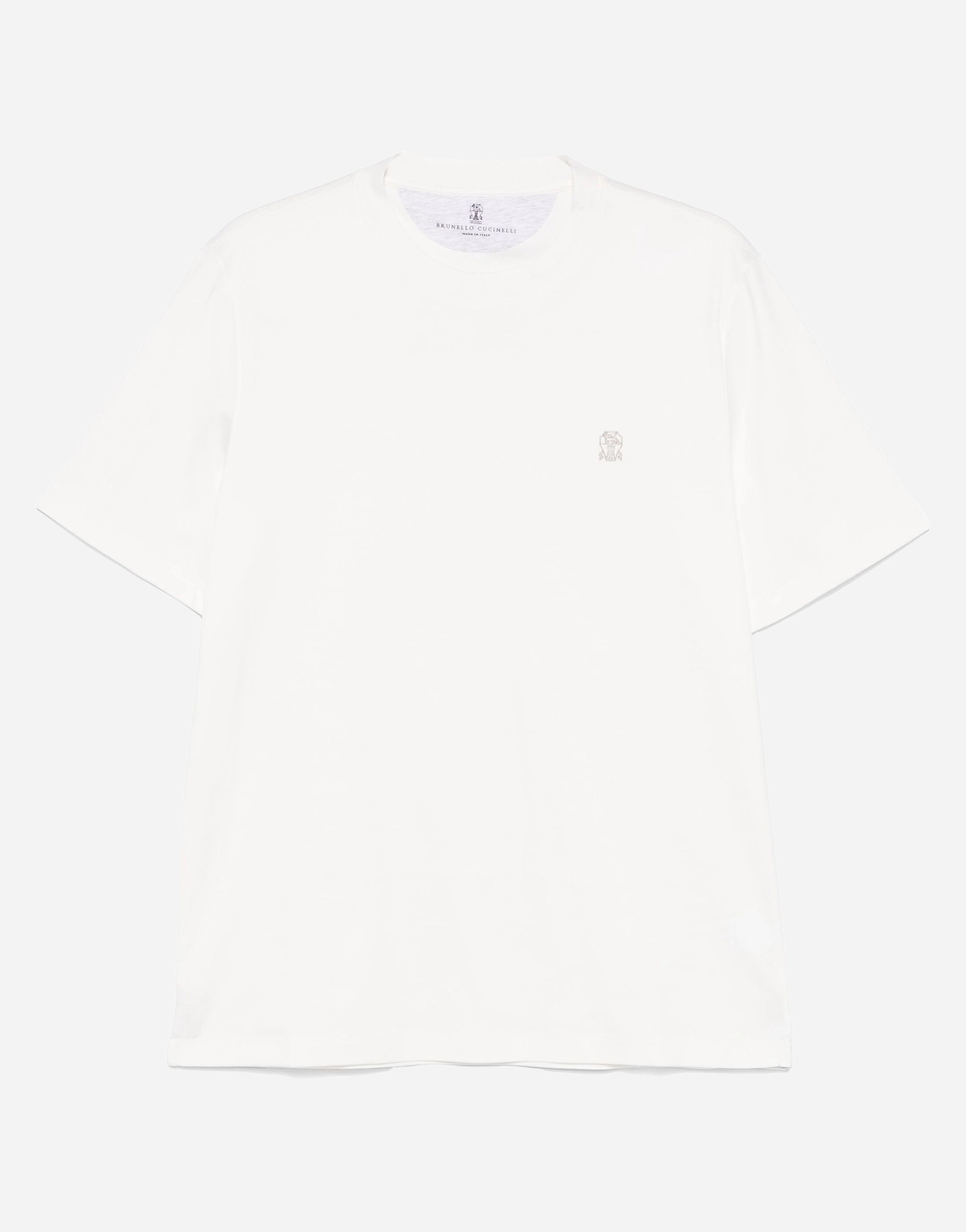 Brunello Cucinelli Logo Jersey Crew Neck T-Shirt