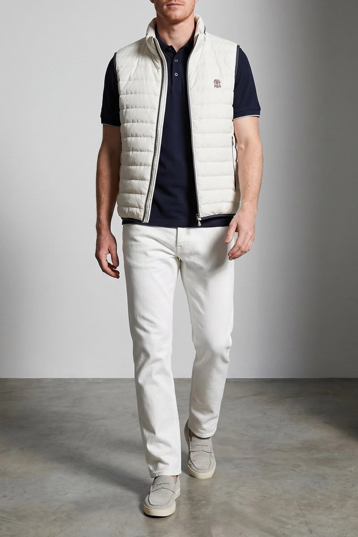 Brunello Cucinelli Gilet matelassé à logo - alternate view