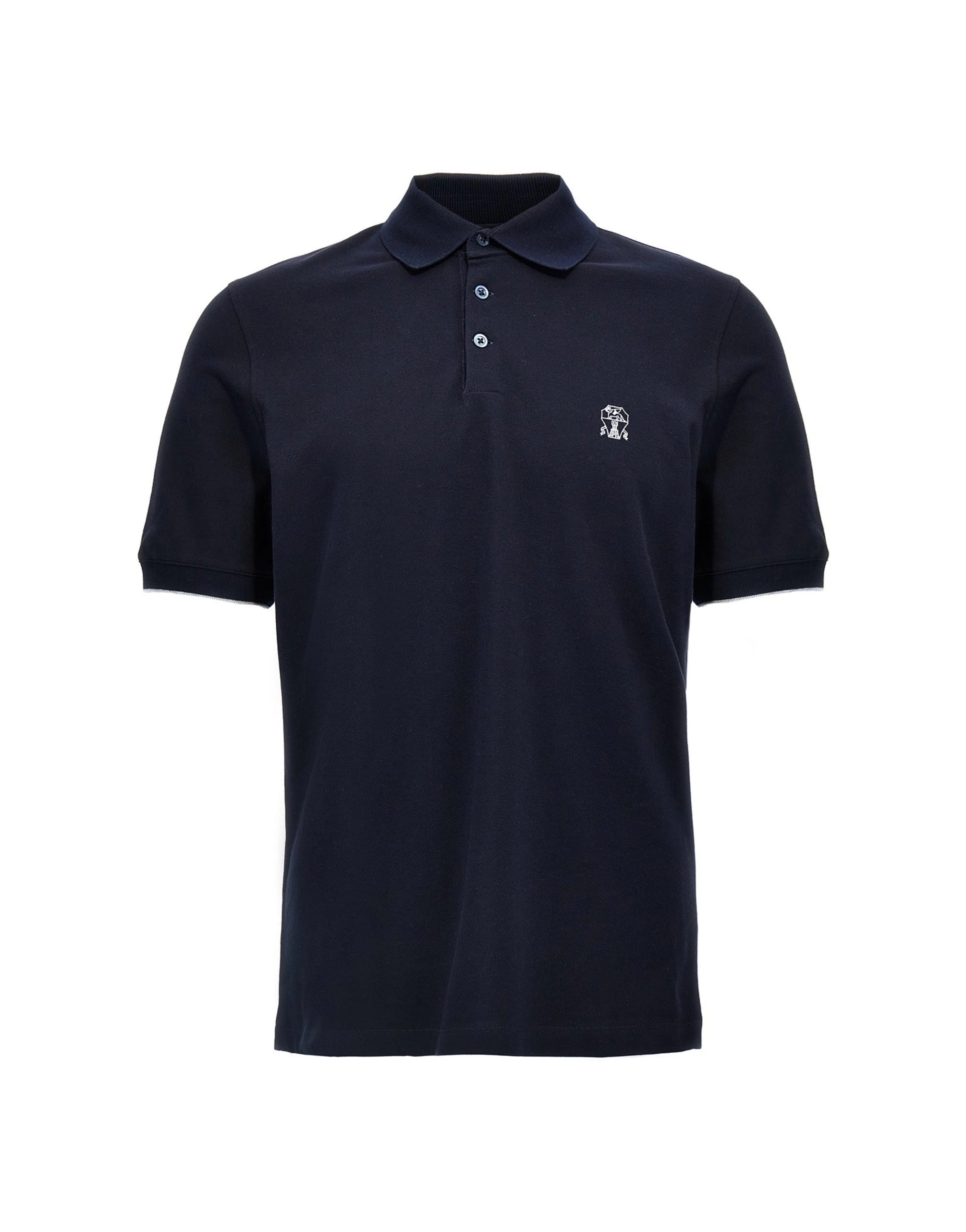 Brunello Cucinelli Brunello Cucinelli Logo Piqué Polo Shirt