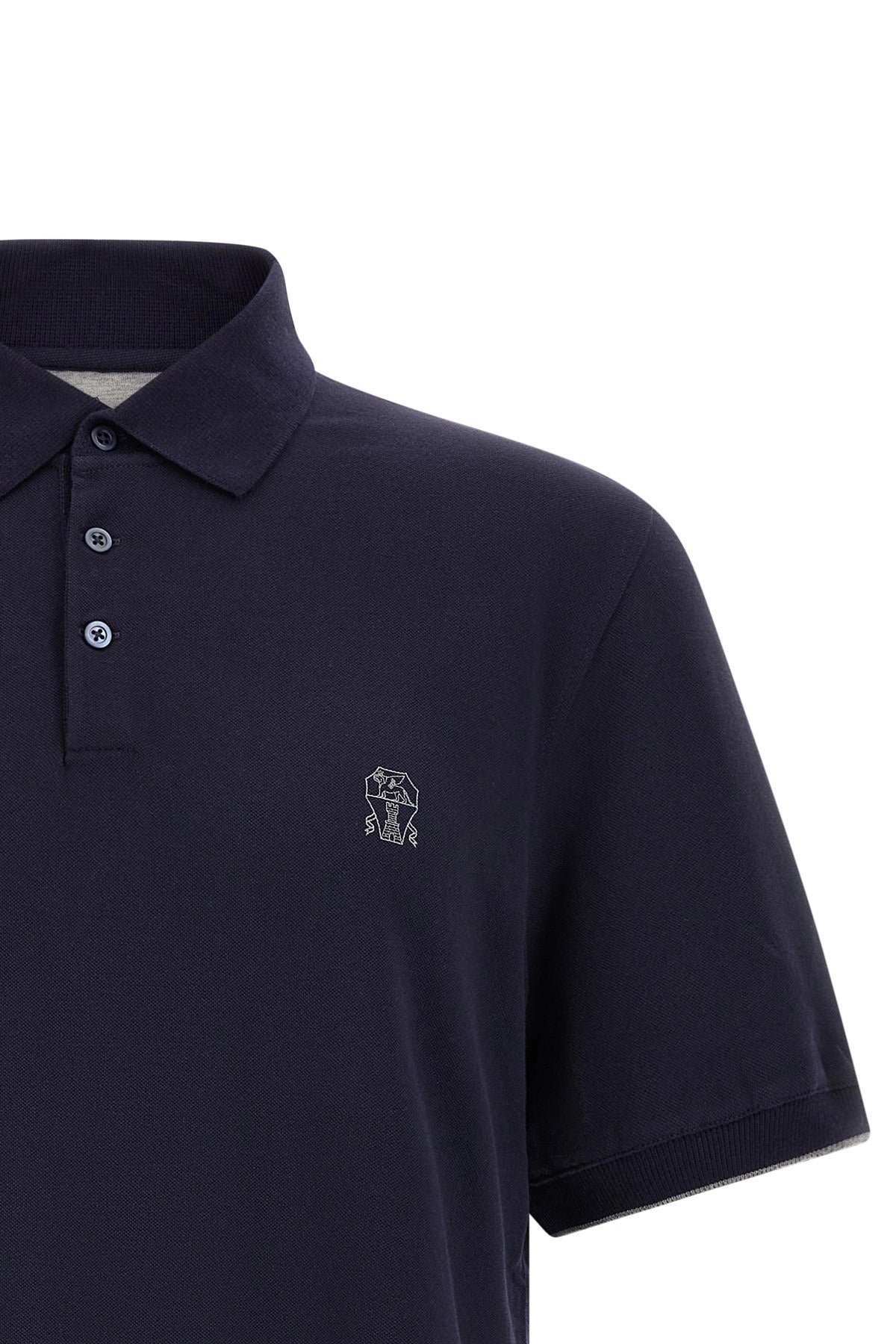Brunello Cucinelli Logo Piqué Polo Shirt