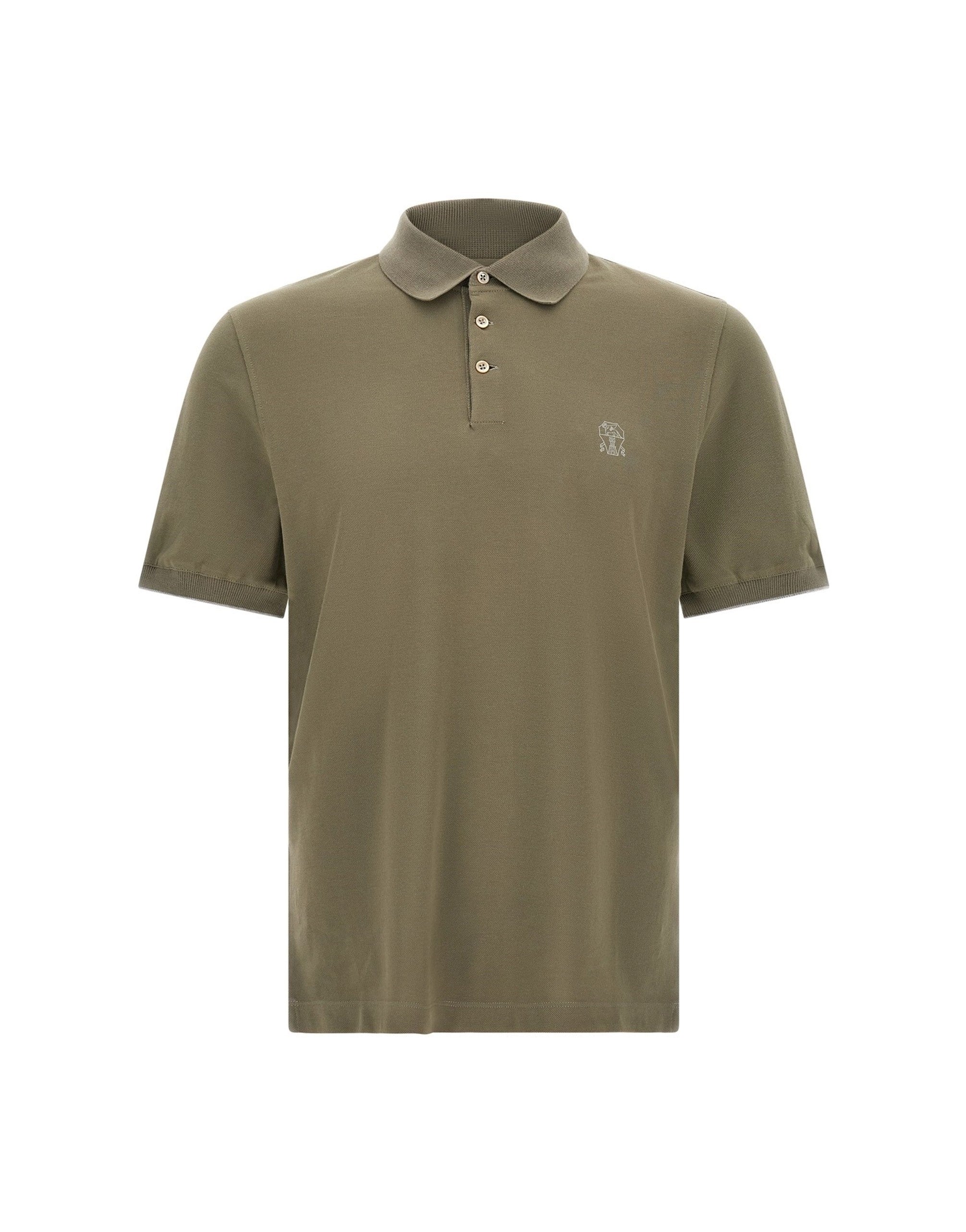 Brunello Cucinelli Logo Piqué Polo Shirt