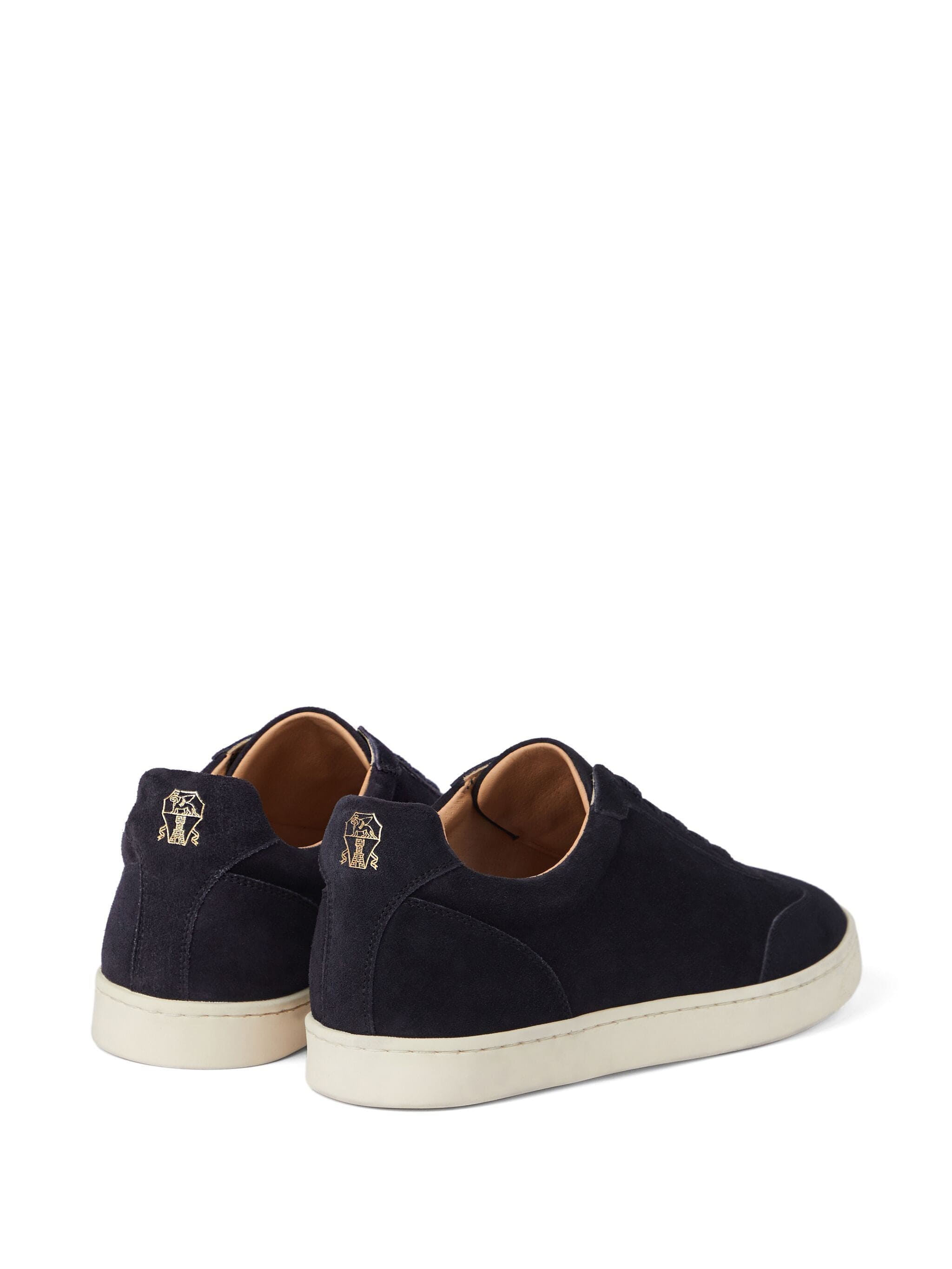 Brunello Cucinelli Logo-Print Leather Sneakers