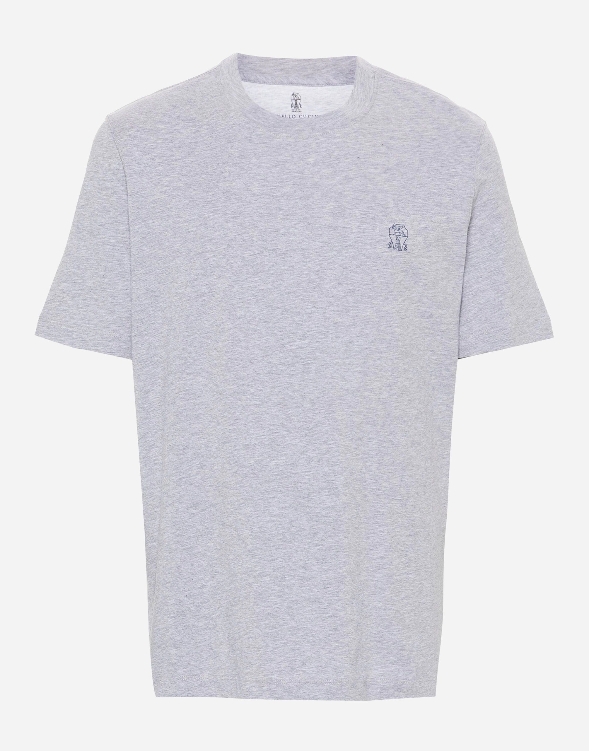 Brunello Cucinelli Logo-Print Méllange T-Shirt