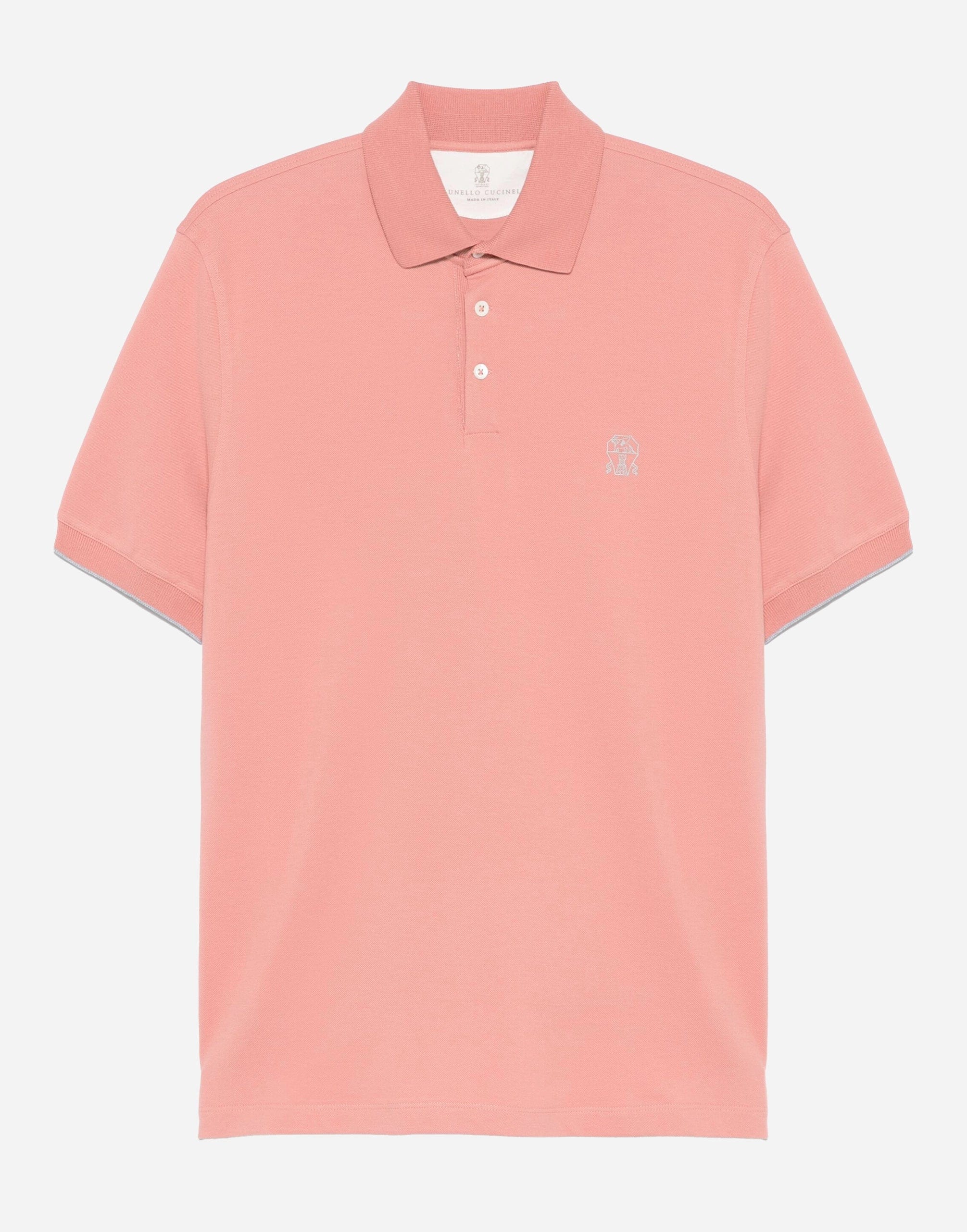 Brunello Cucinelli Logo-Print Polo Shirt