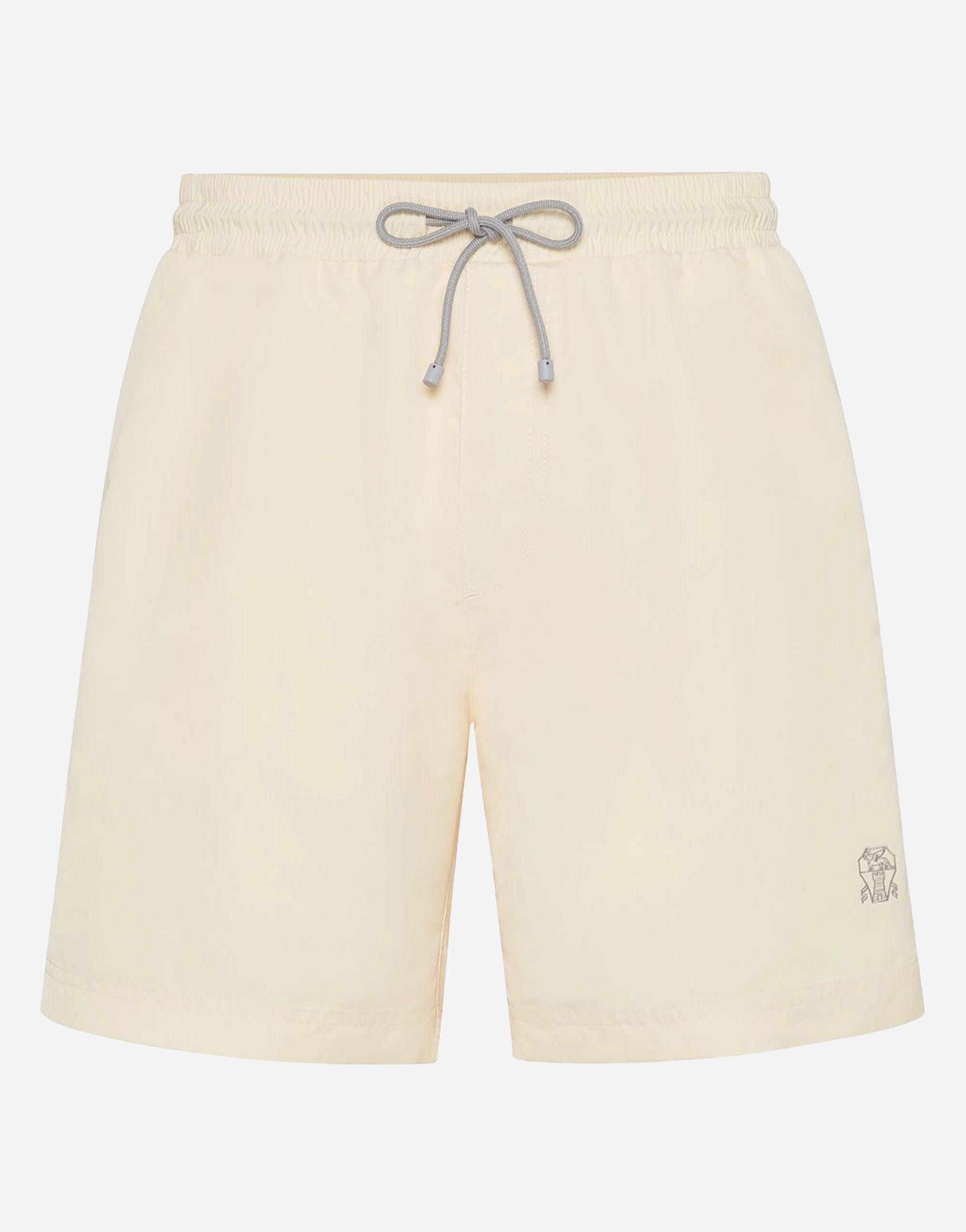 Brunello Cucinelli Logo-Print Swim Shorts