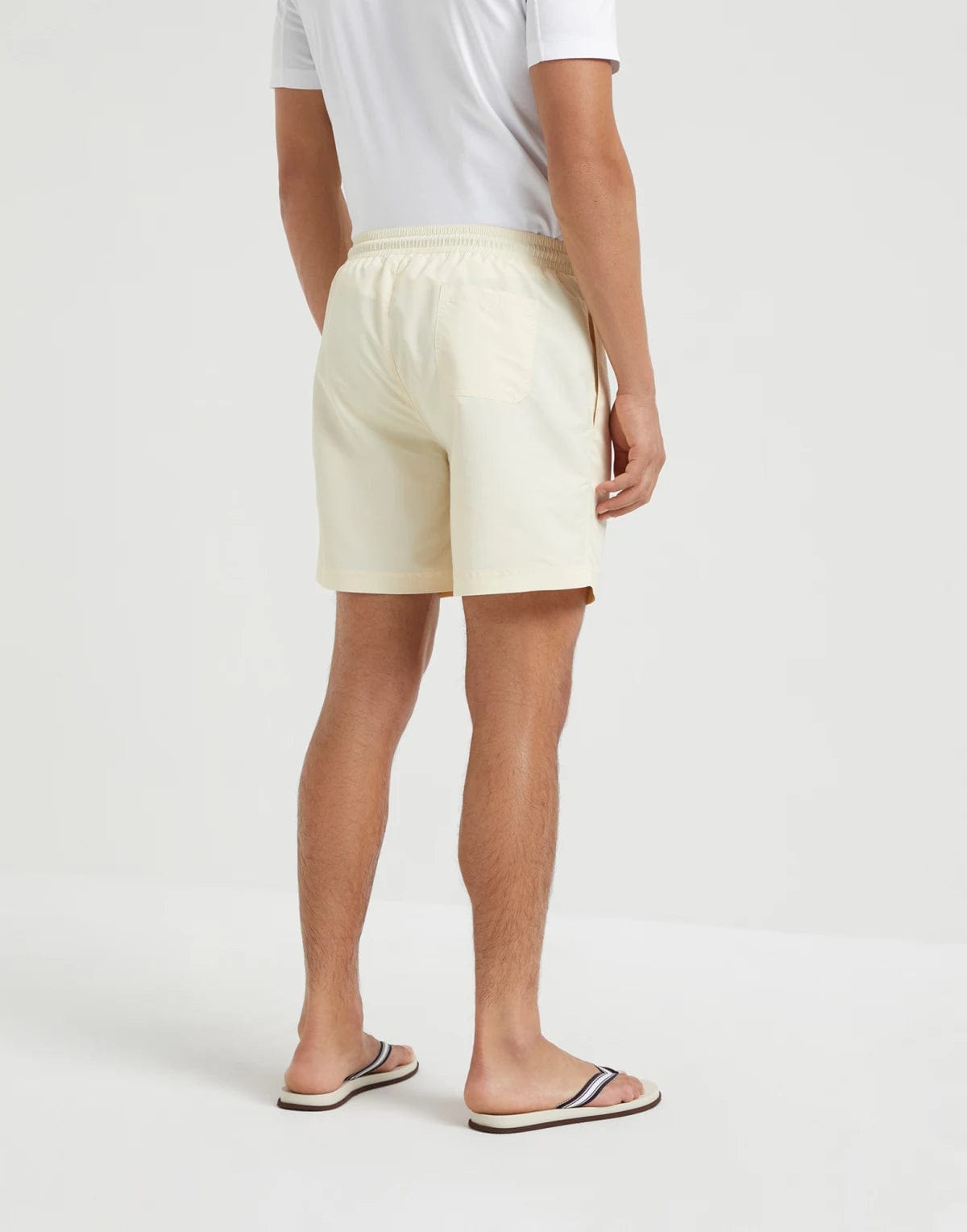 Brunello Cucinelli Logo-Print Swim Shorts