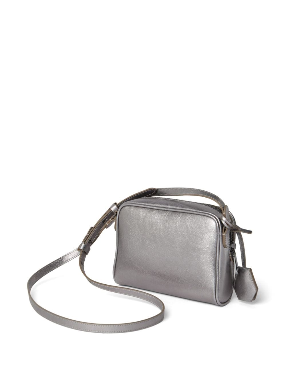 Brunello Cucinelli Logo-Tag Leather Crossbody Bag