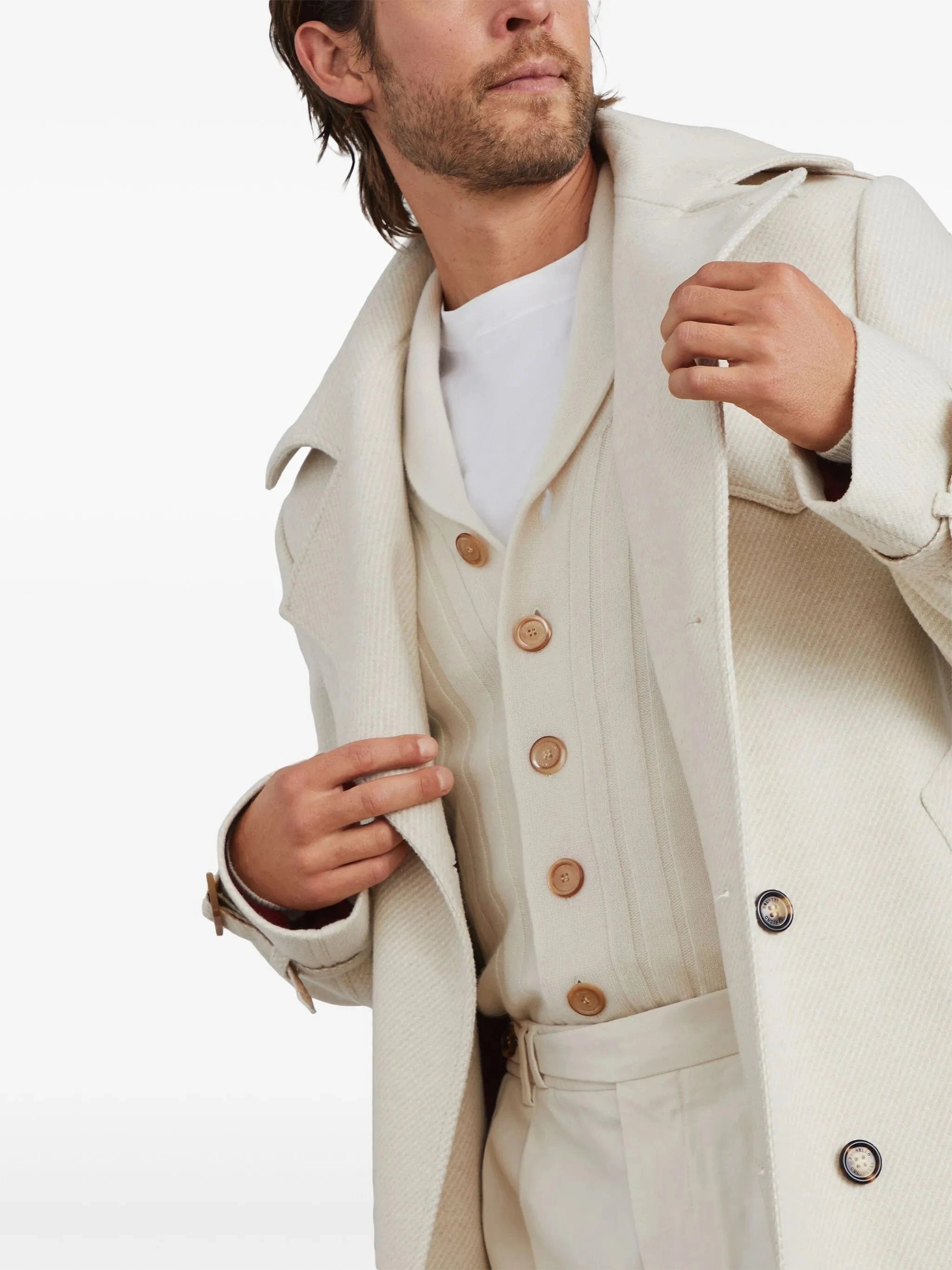 Brunello Cucinelli Long Double-Breasted Coat | Sendegaro US Brunello Cucinelli Long Double-Breasted Coat | Sendegaro US