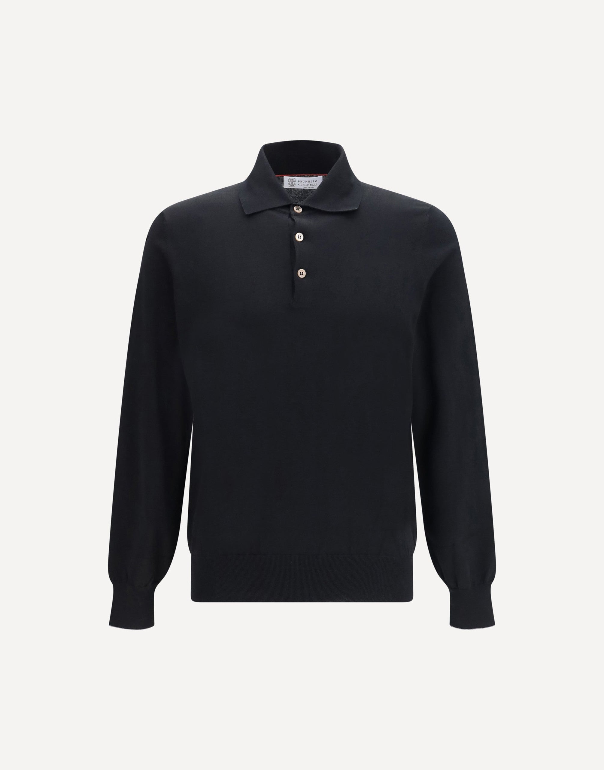 Polo de algodón de manga larga Brunello Cucinelli
