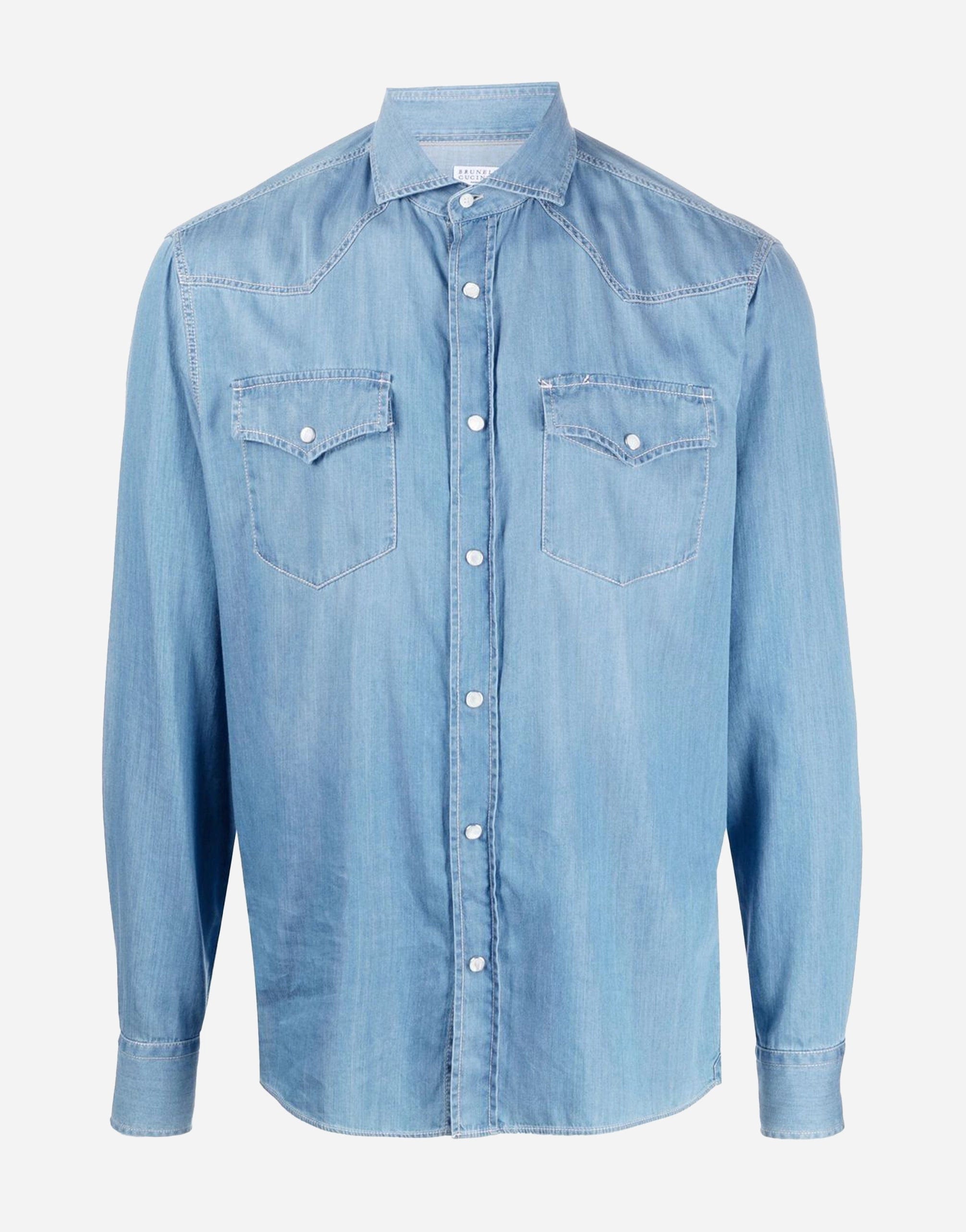 Brunello Cucinelli Long-Sleeved Denim Shirt