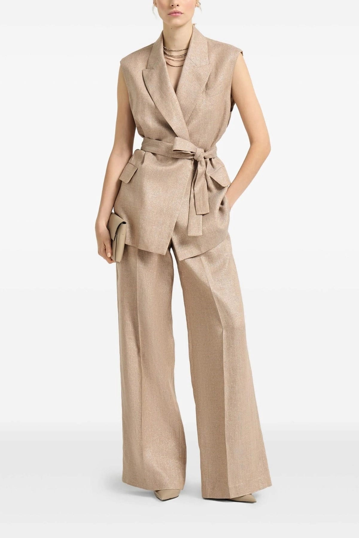 Brunello Cucinelli Brunello Cucinelli Loose Pleated Flared Pants