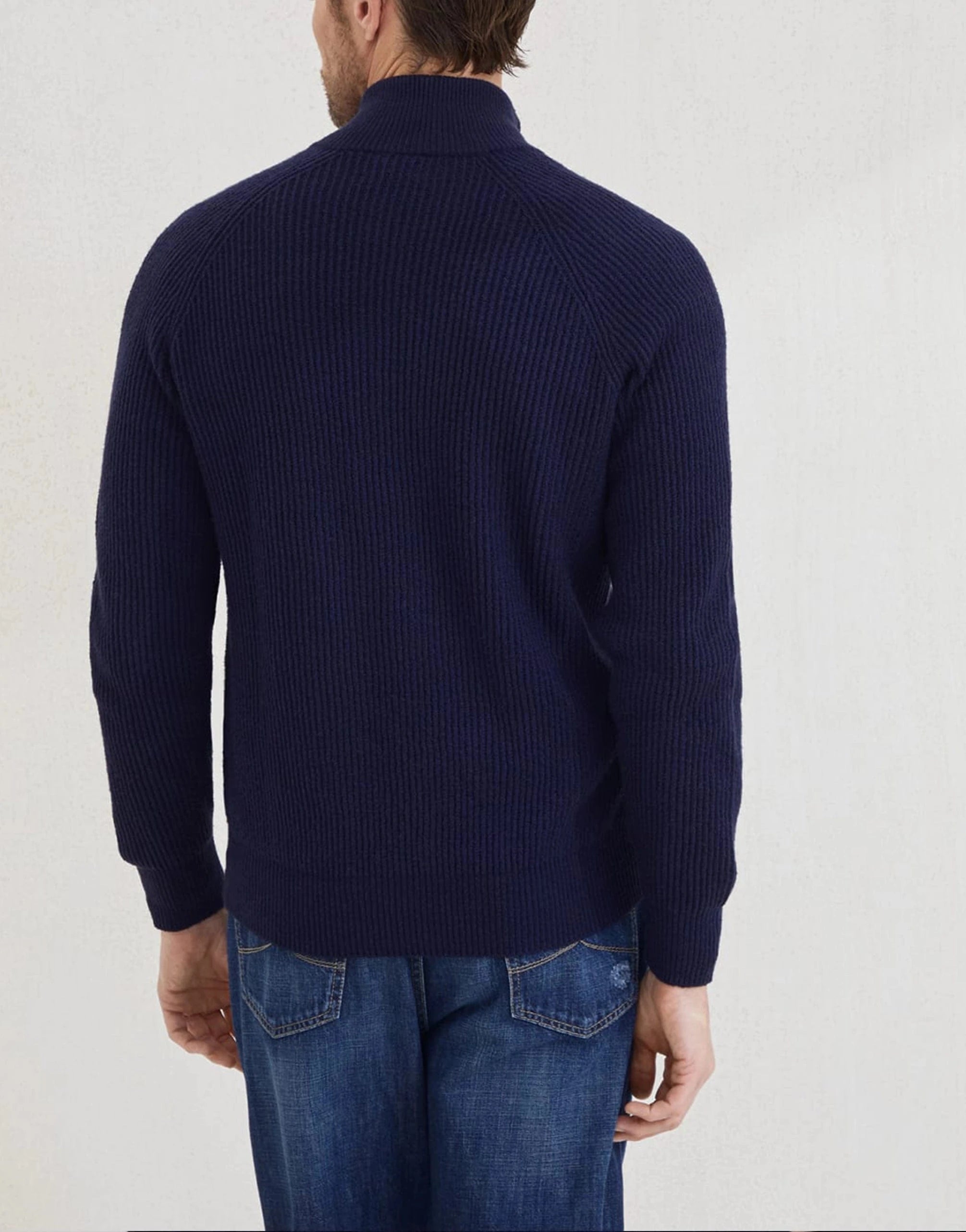 Brunello Cucinelli Malfilé Cotton Rib Zip-Up Cardigan