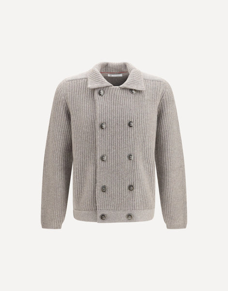 Brunello Cucinelli Marina English Rib Cashmere Cardigan | Sendegaro