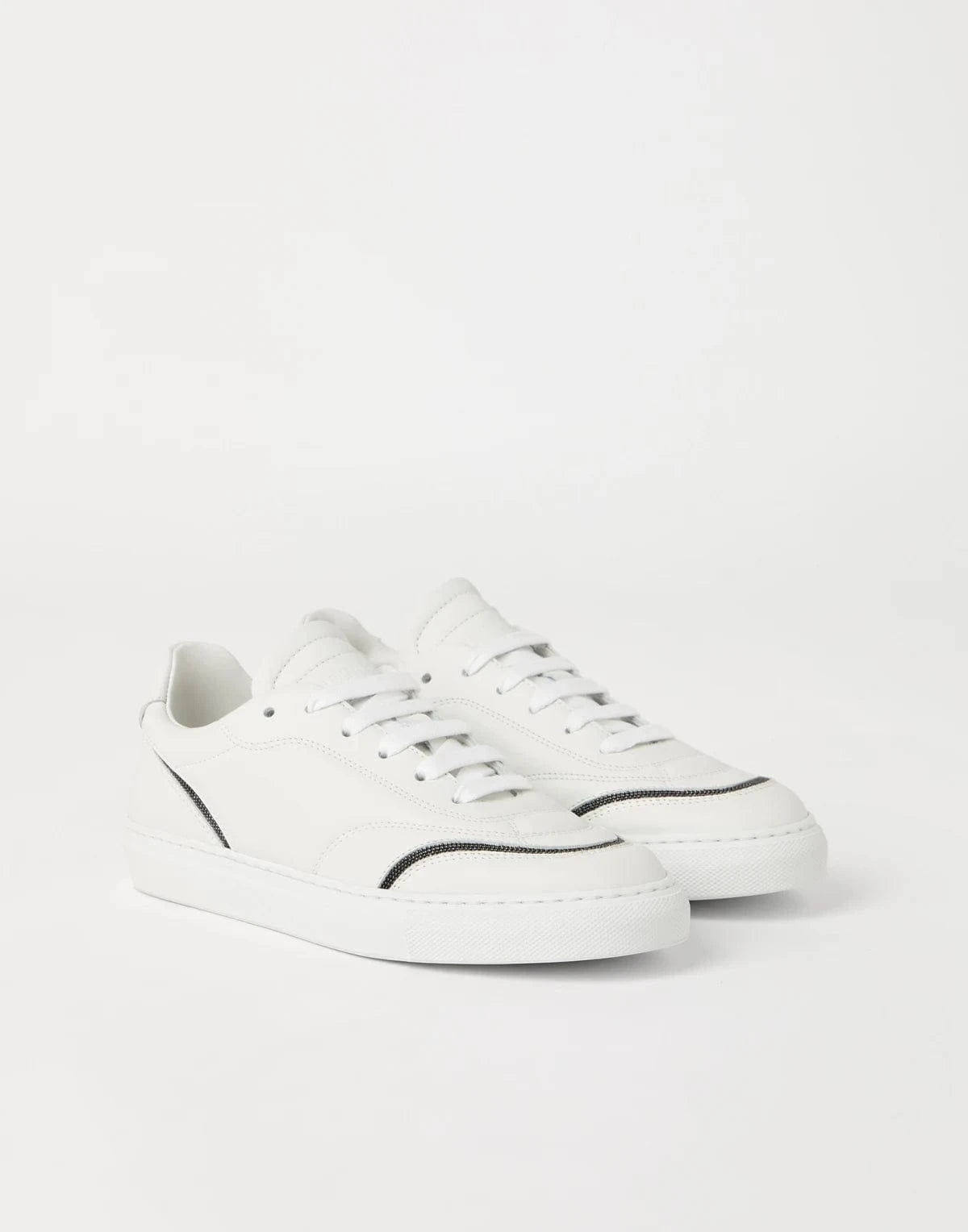 Brunello Cucinelli Matte Leather Monili Sneakers
