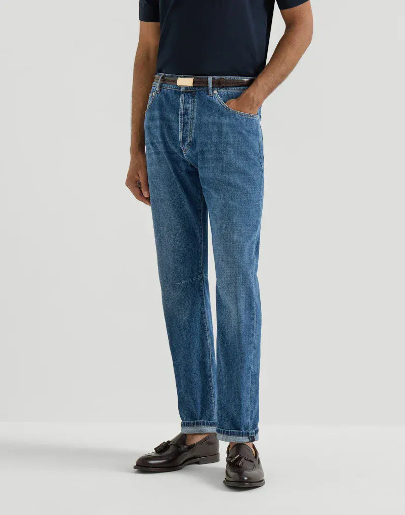 Brunello Cucinelli Medium Denim Lightweight Jeans