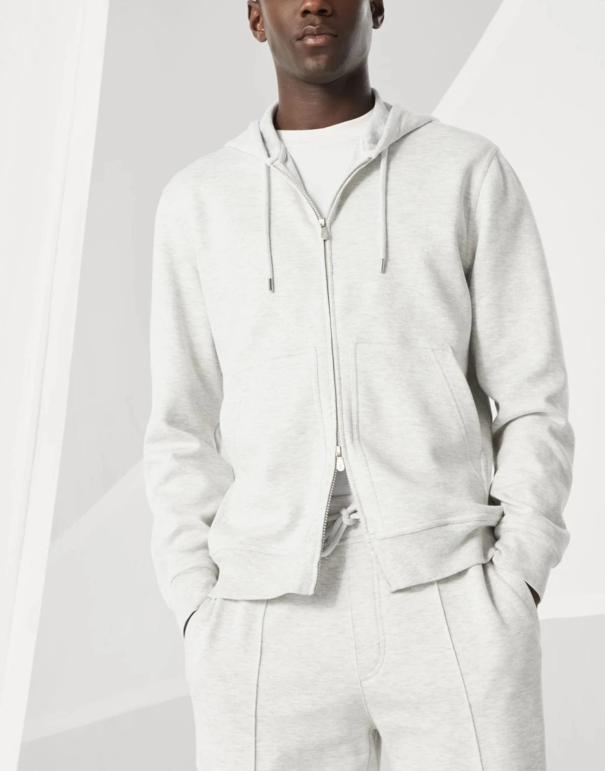 Brunello Cucinelli Mélange-Effect Zipped Hoodie