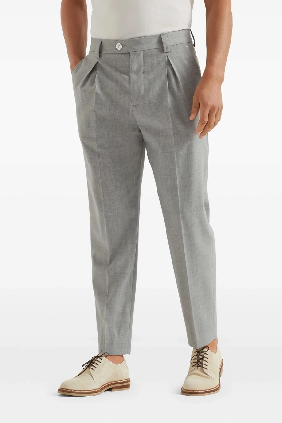 Brunello Cucinelli Mélange Wool Pants - alternate view