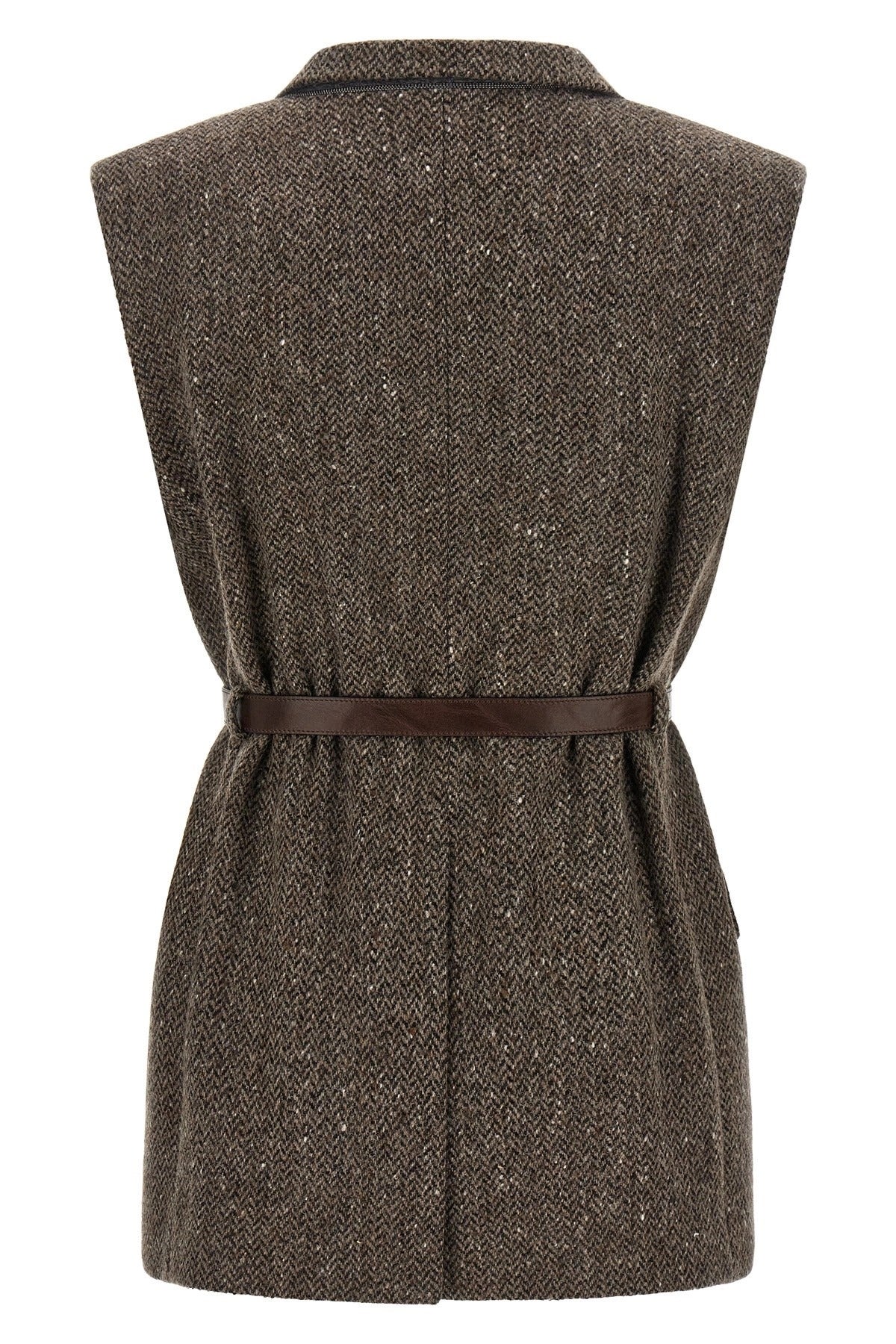 Brunello Cucinelli スパンコール付 ベスト Brunello Cucinelli メランジウールベスト | Sendegaro JP