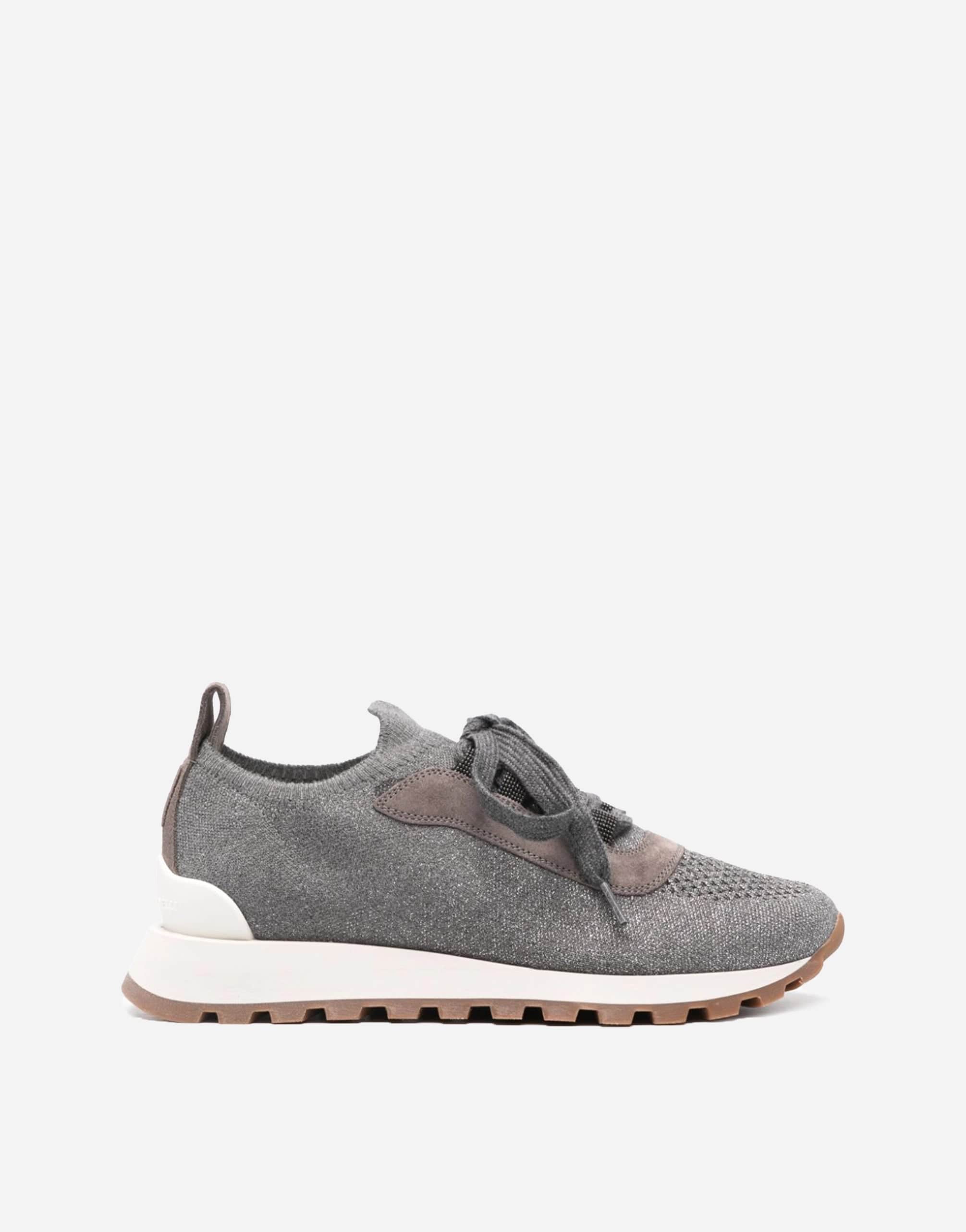 Brunello Cucinelli Metallic Knitted Sneakers