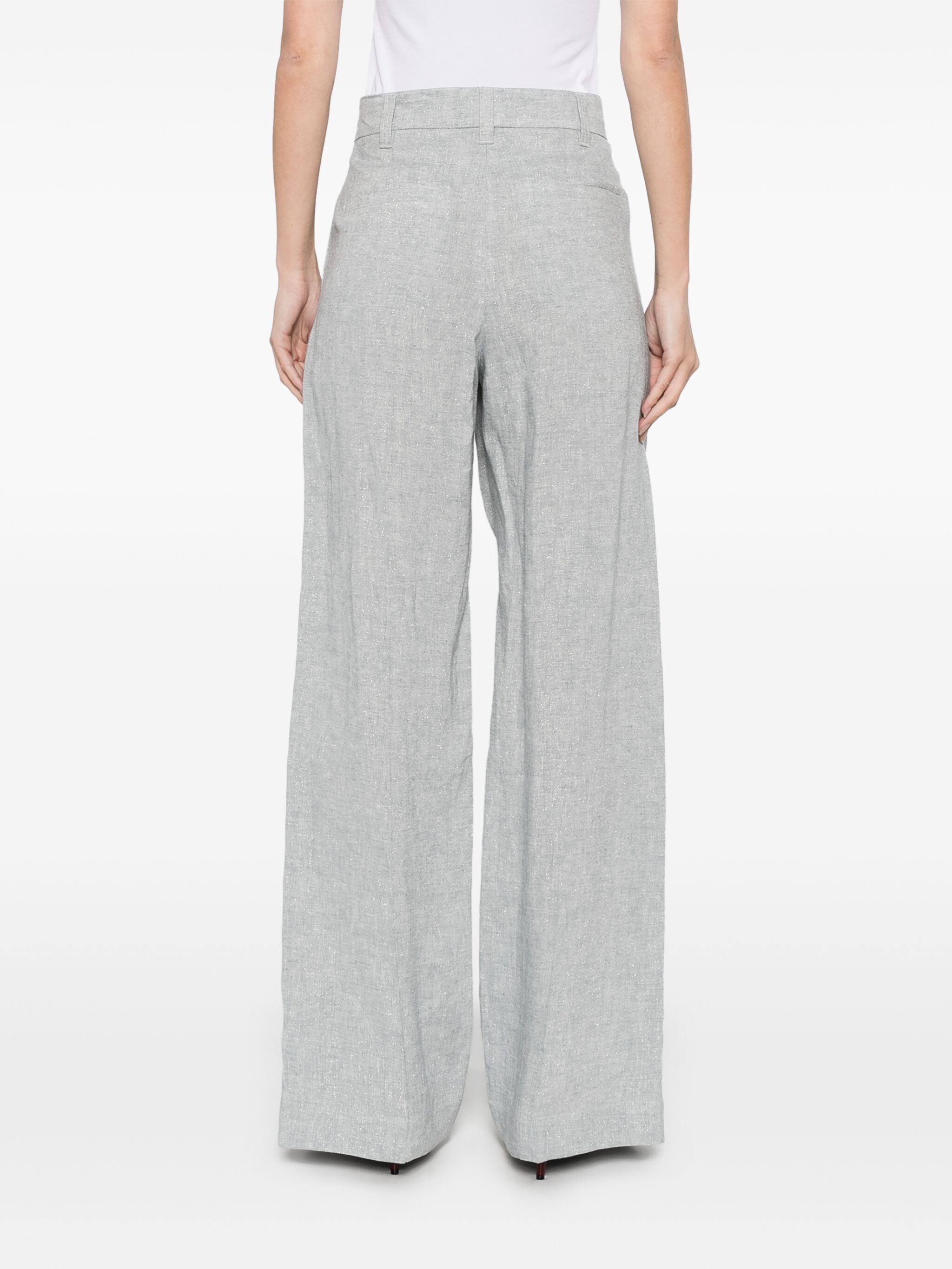 Brunello Cucinelli Metallic-Threading Pants