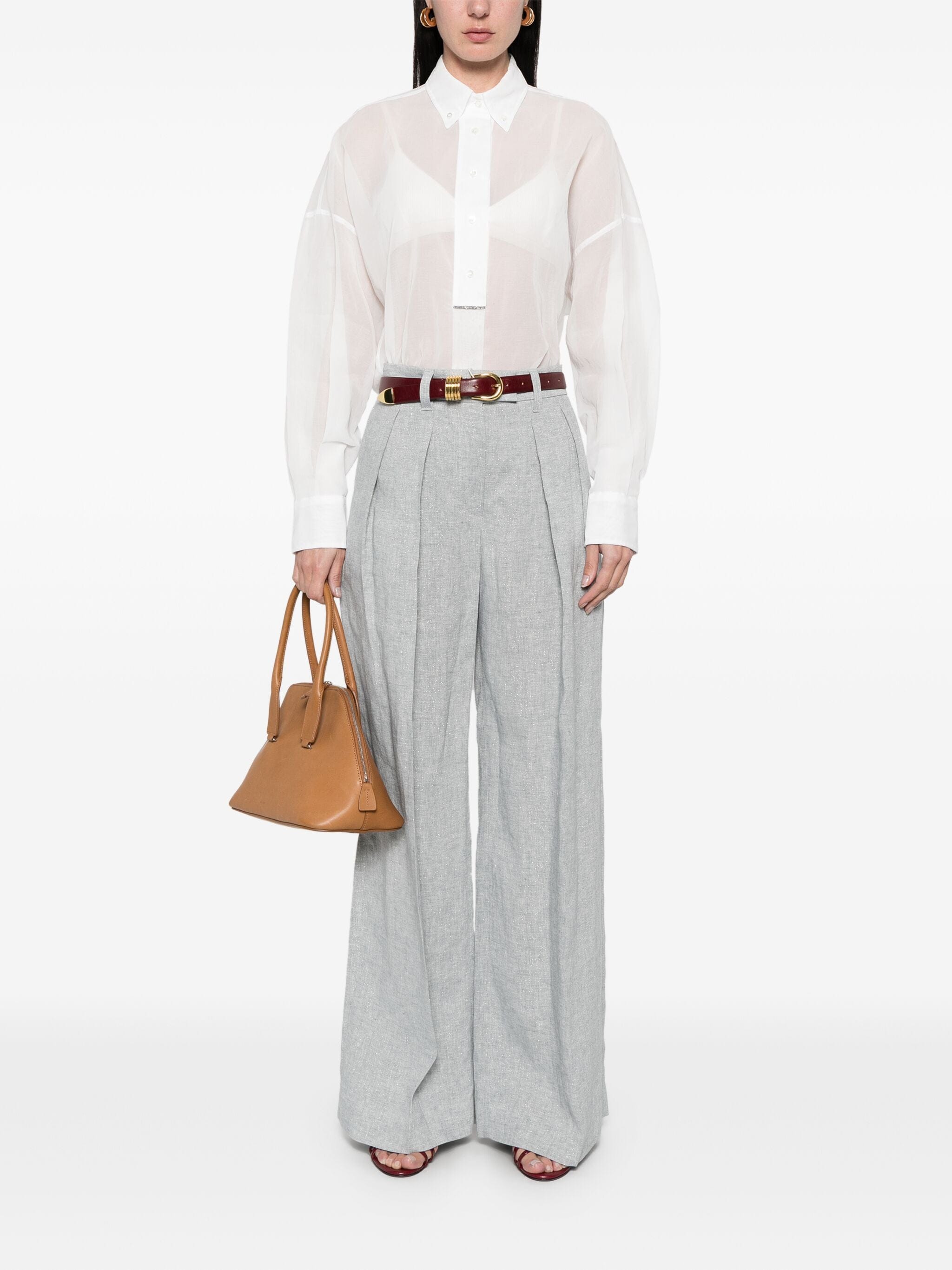 Brunello Cucinelli Metallic-Threading Pants