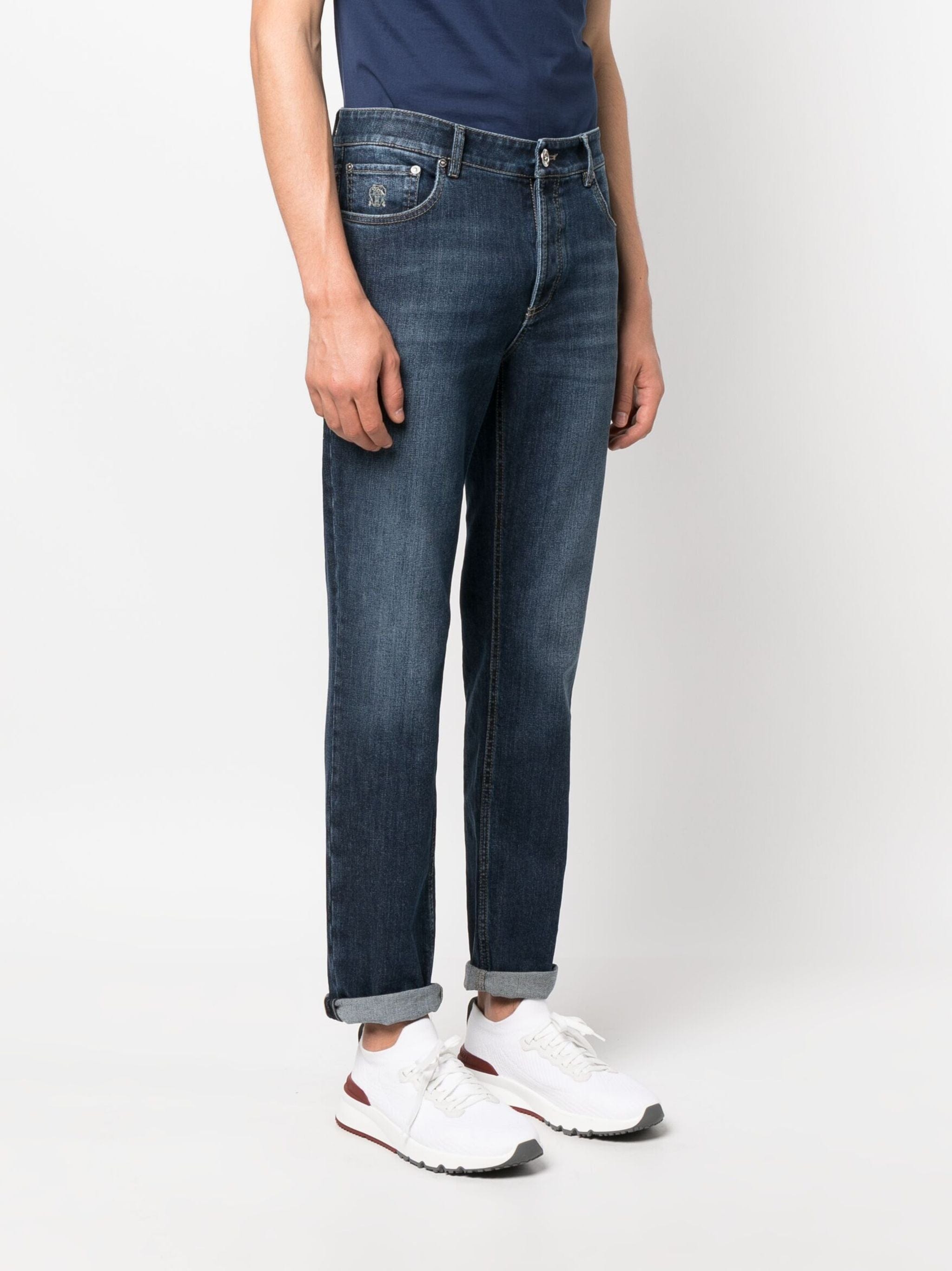 Brunello Cucinelli Mid-Rise Cotton Jeans