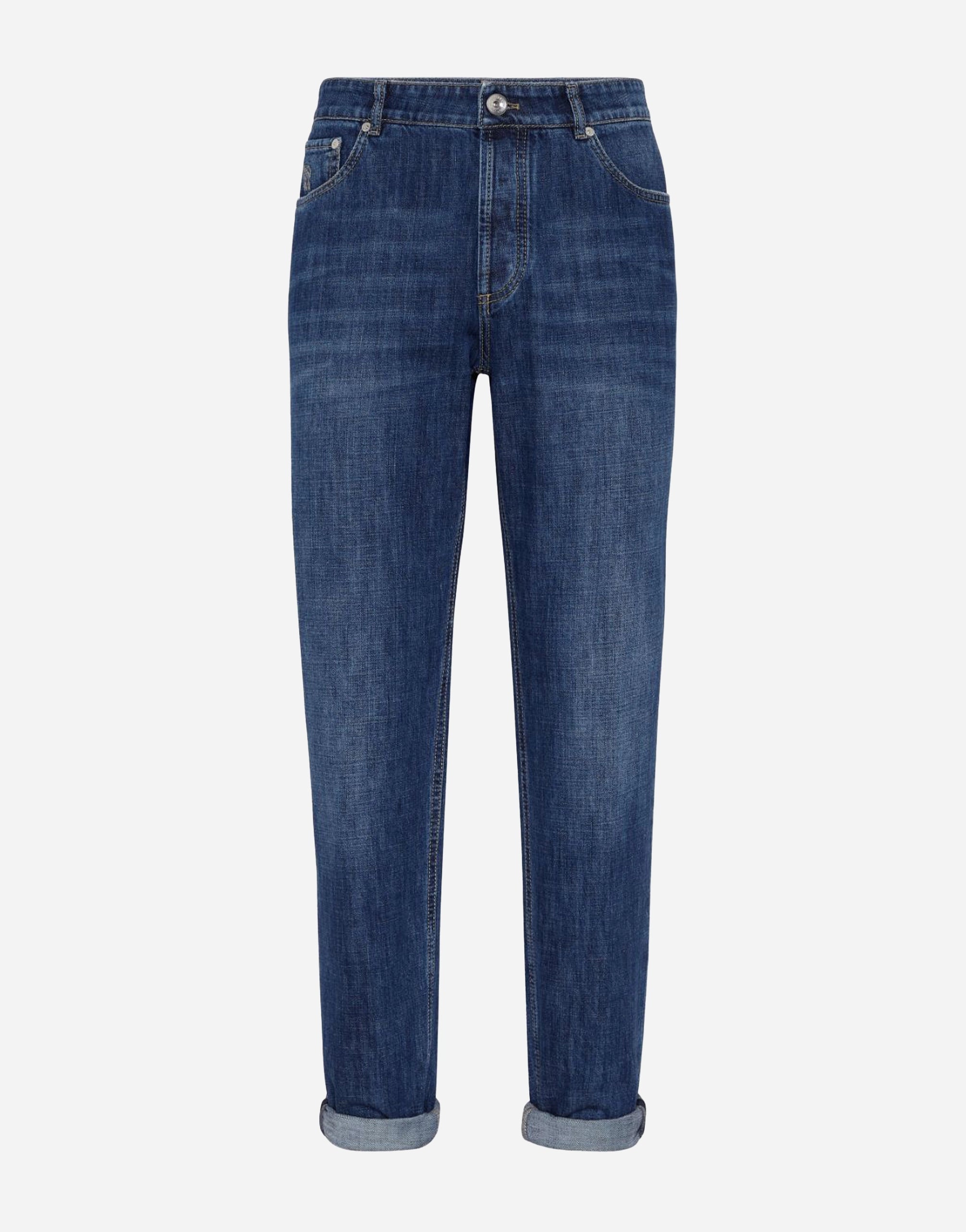 Brunello Cucinelli Mid-Rise Tapered Jeans