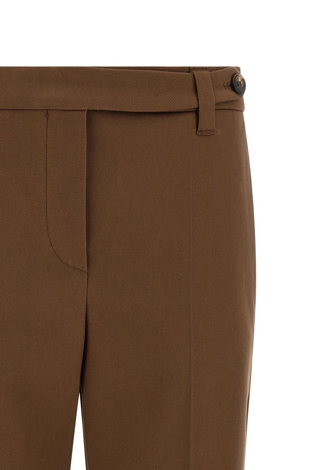 Pantaloni cropped in cotone Monile Brunello Cucinelli