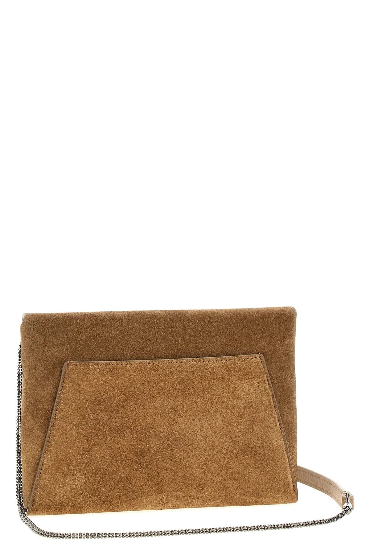 Brunello Cucinelli Brunello Cucinelli Monile Suede Clutch Bag