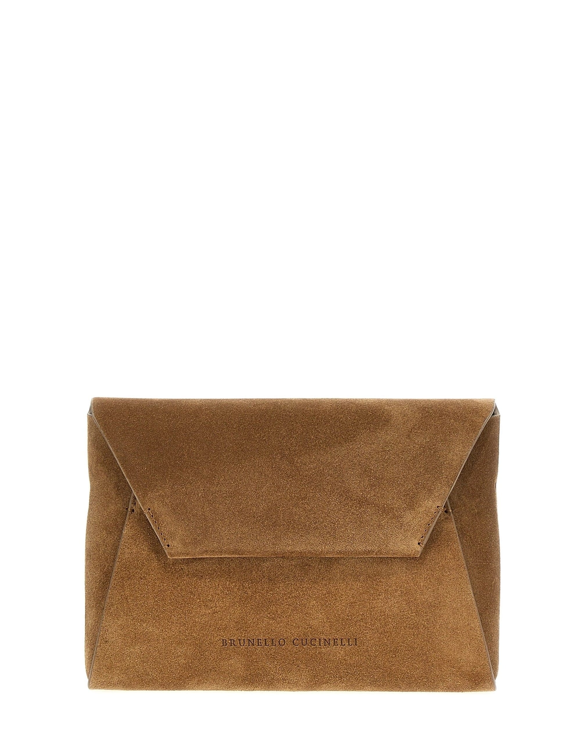 Brunello Cucinelli Brunello Cucinelli Monile Suede Clutch Bag