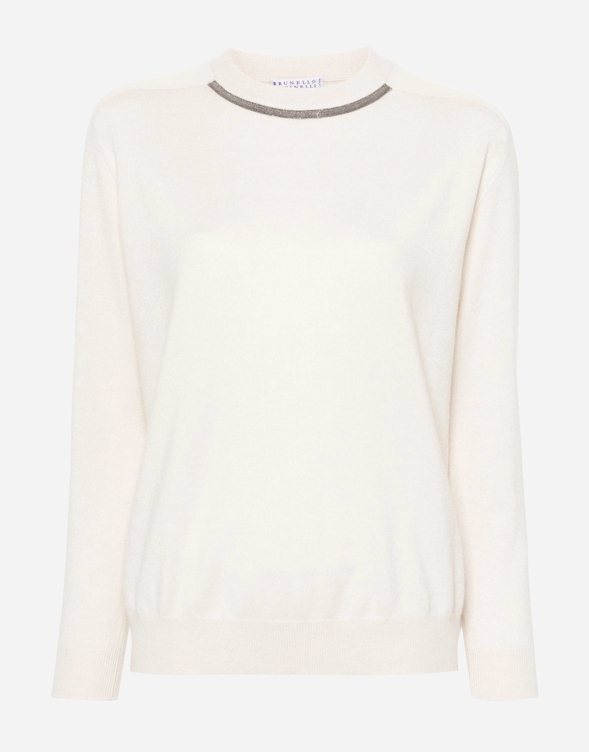 Brunello Cucinelli Monili-Chain Knitted Top