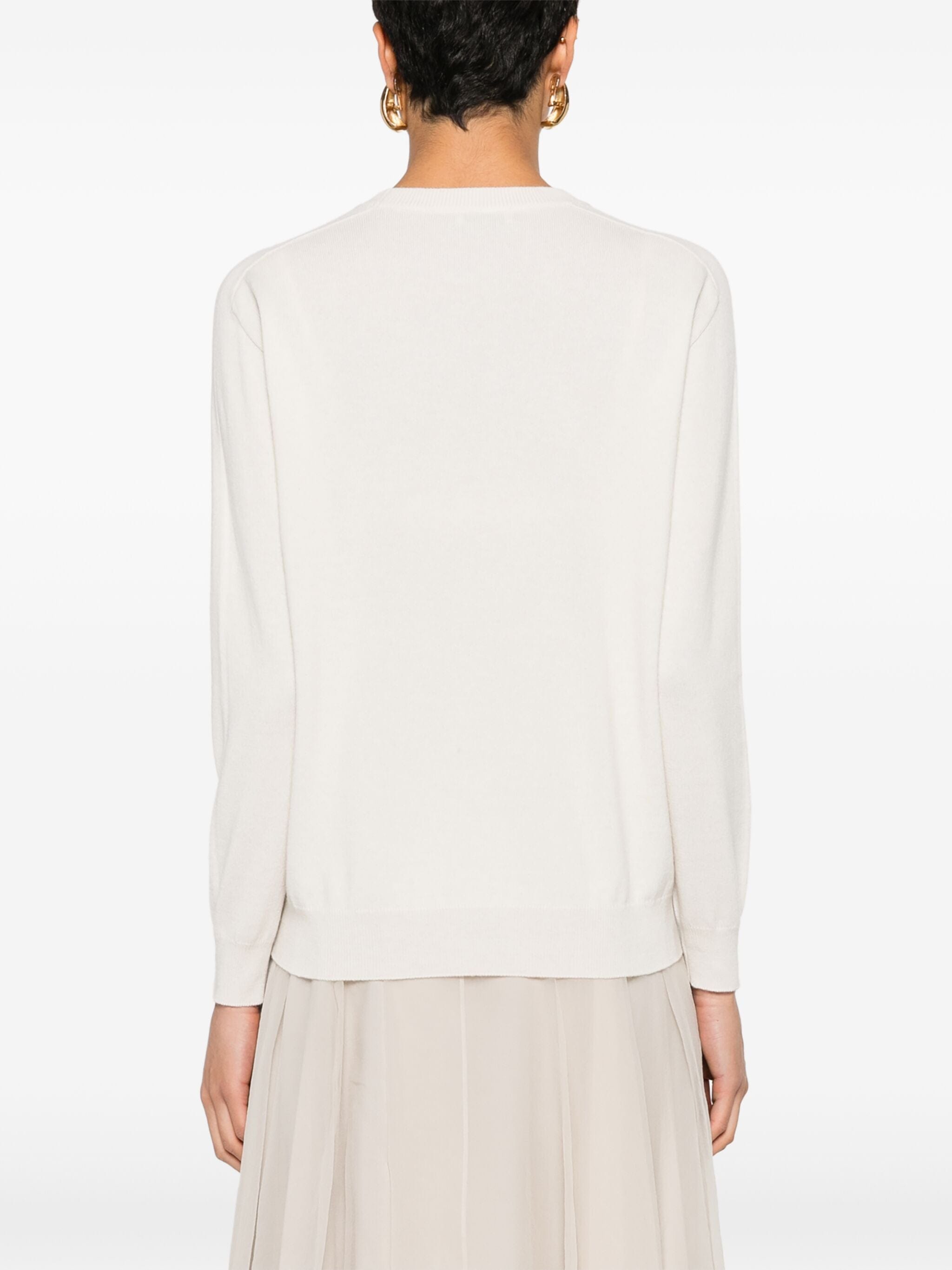 Brunello Cucinelli Monili-Chain Knitted Top