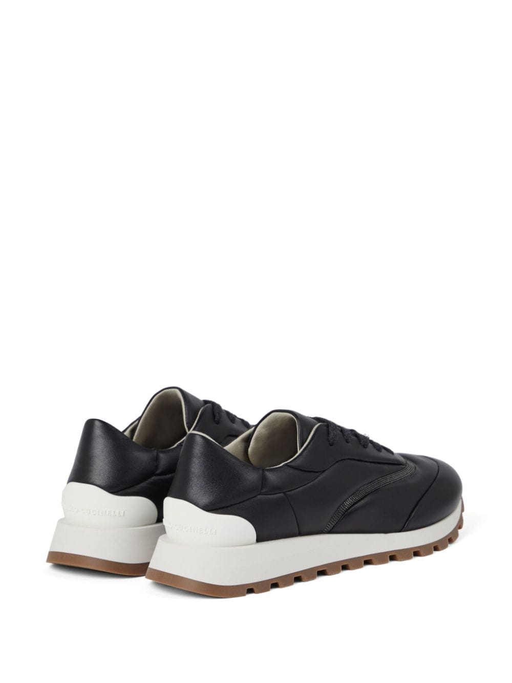 Brunello Cucinelli Monili-Chain Leather Sneakers