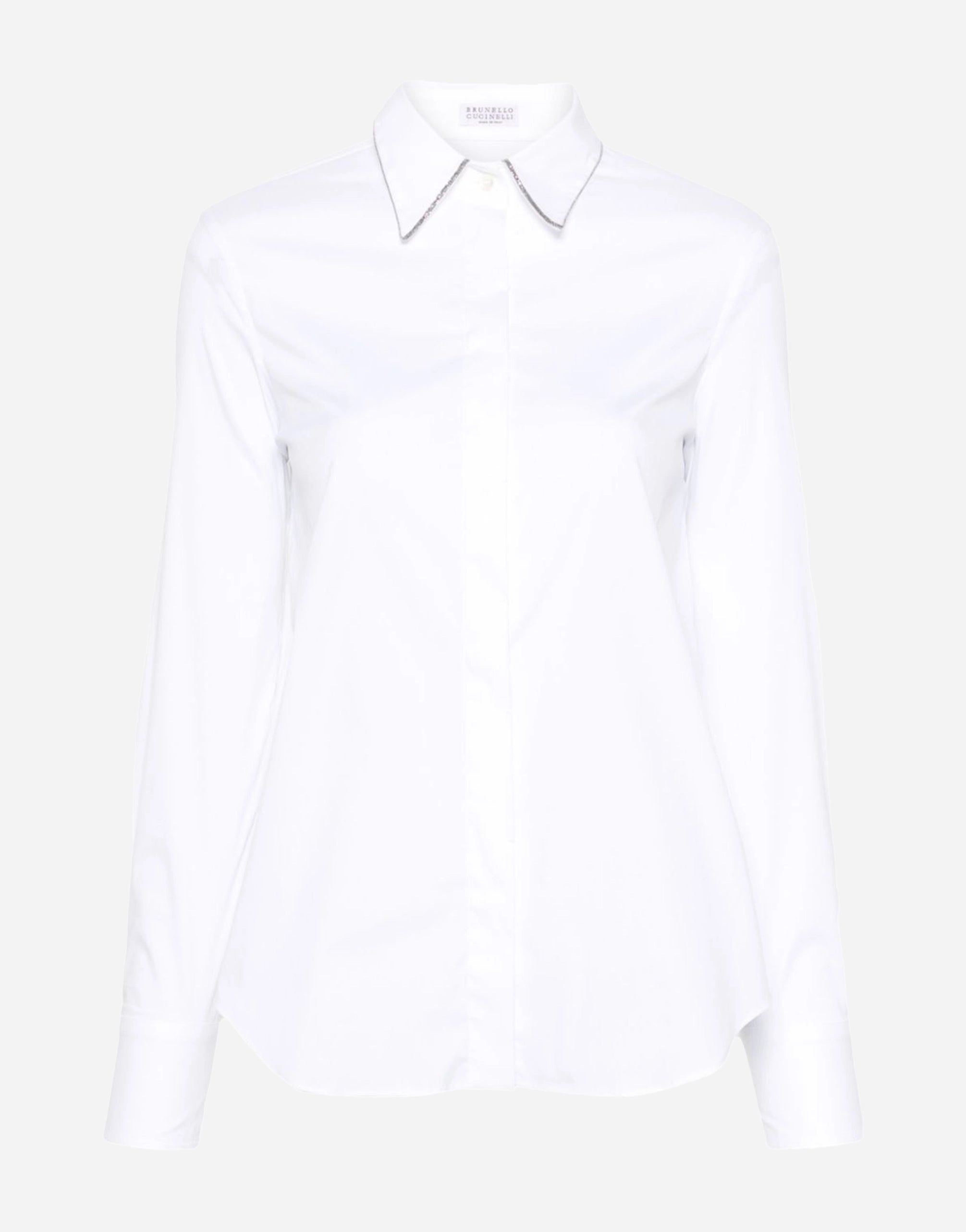 Brunello Cucinelli Monili-Chain Poplin Shirt