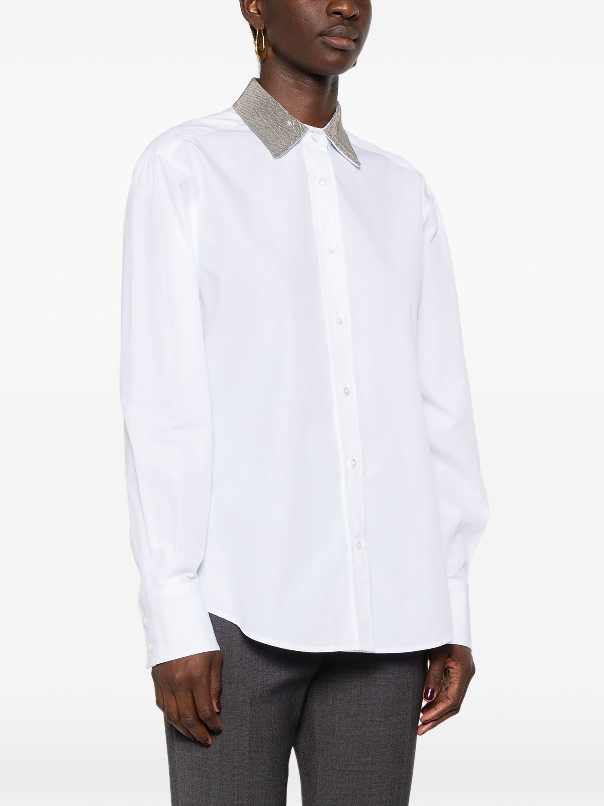 Brunello Cucinelli Monili-Bollar shirt