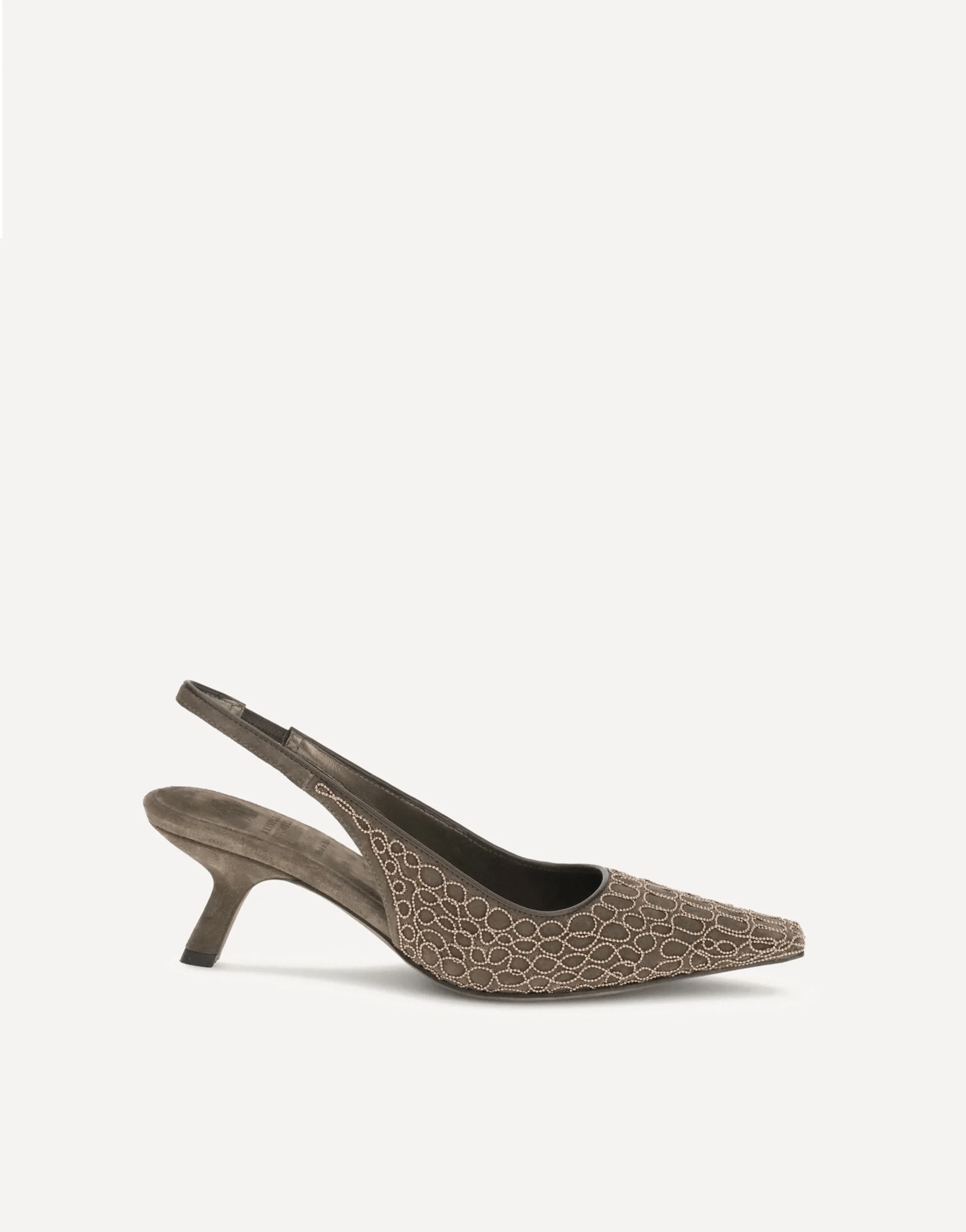 Brunello Cucinelli Monili Croco Slingback Pumps
